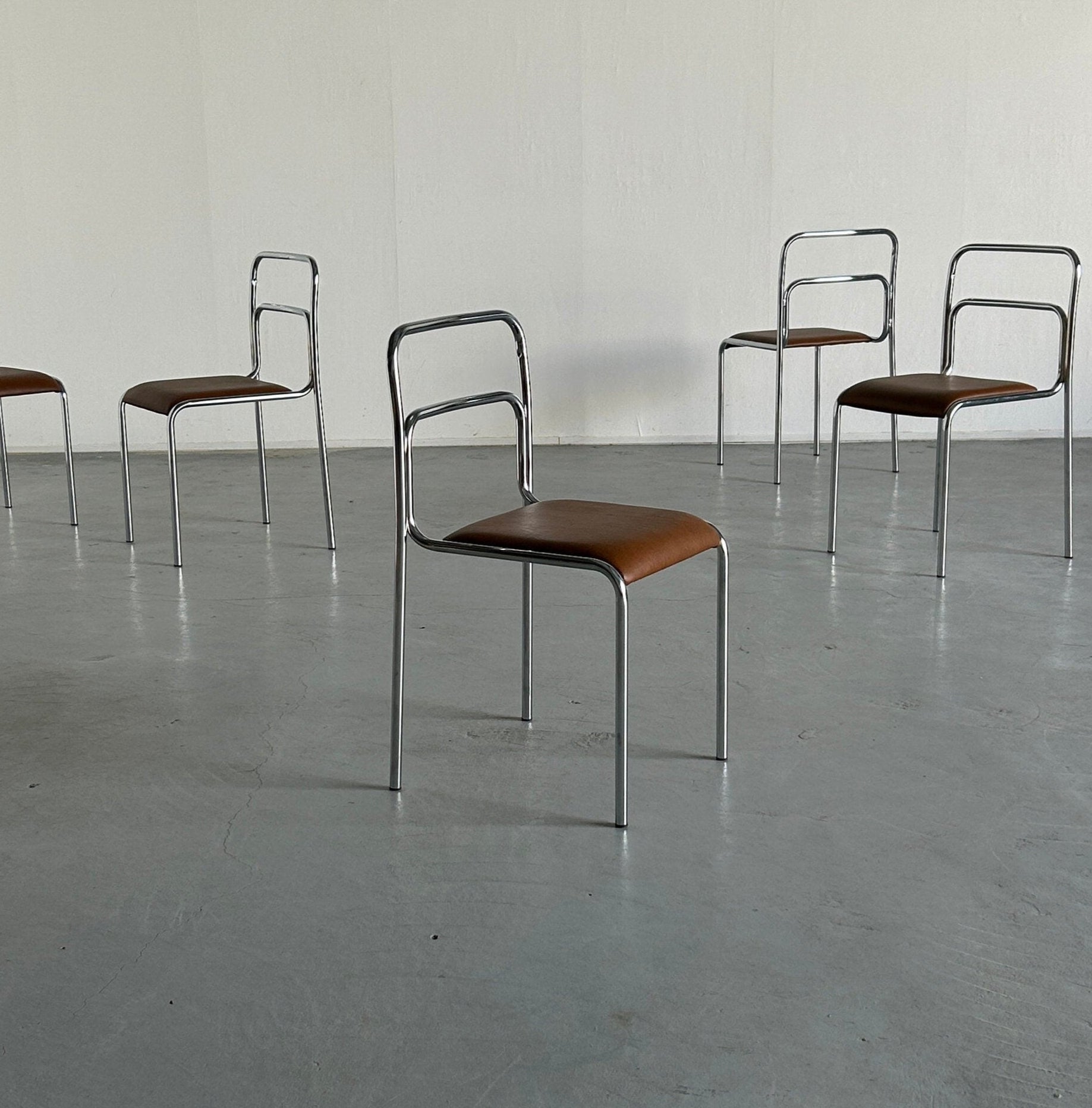Bauhaus Design Chrome Tubular Steel Chairs