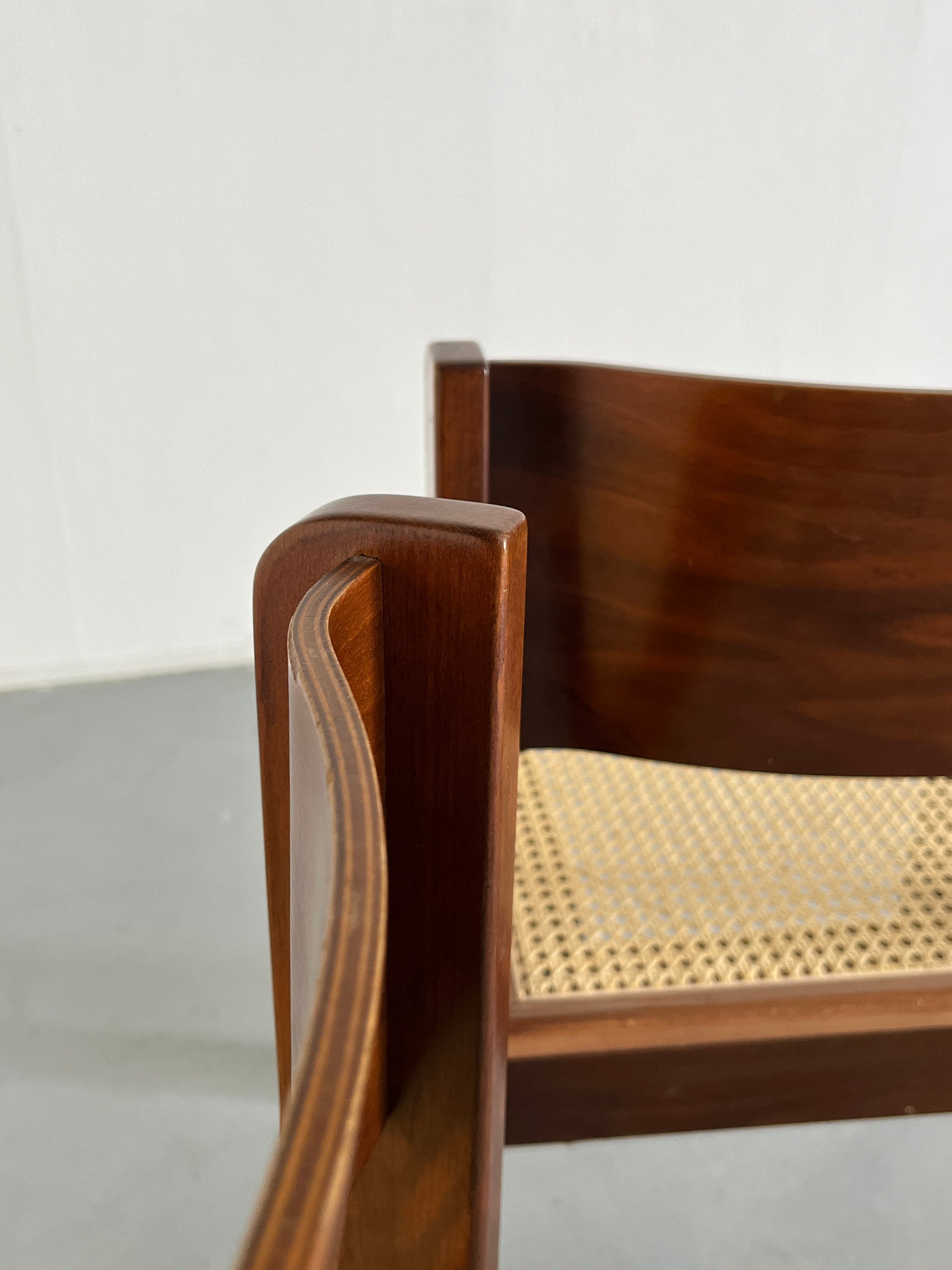 Constructivist Wooden Dining Chairs by Wiesner Hager, Pair