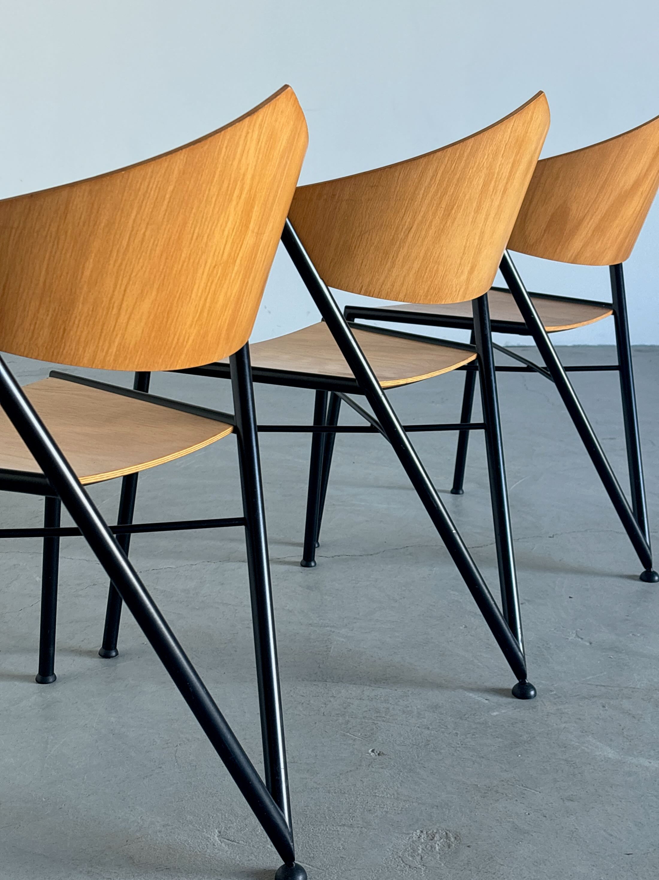 Metal Framed Plywood ‘D-Tec’ Chairs