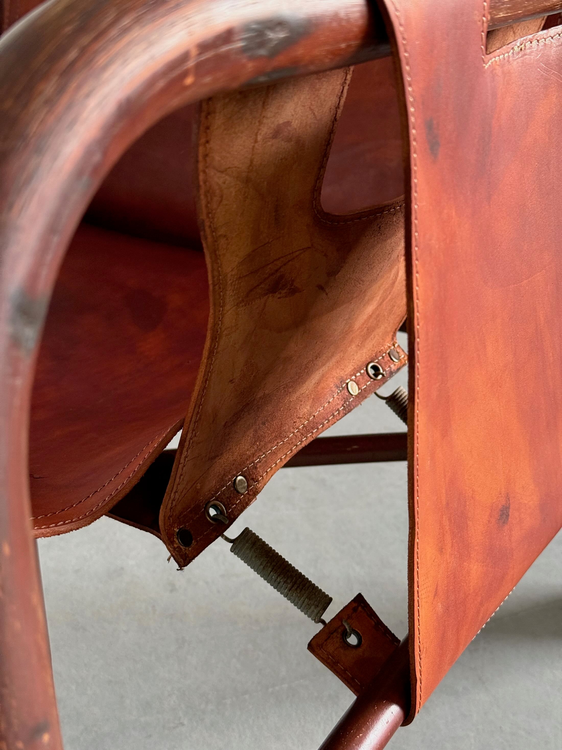 Tito Agnoli Leather Safari Chairs for Bonacina