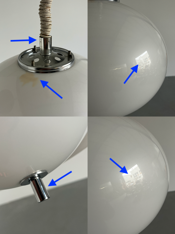 White ‘Burgos’ Pendant Lamp by Meblo for Harvey Guzzini