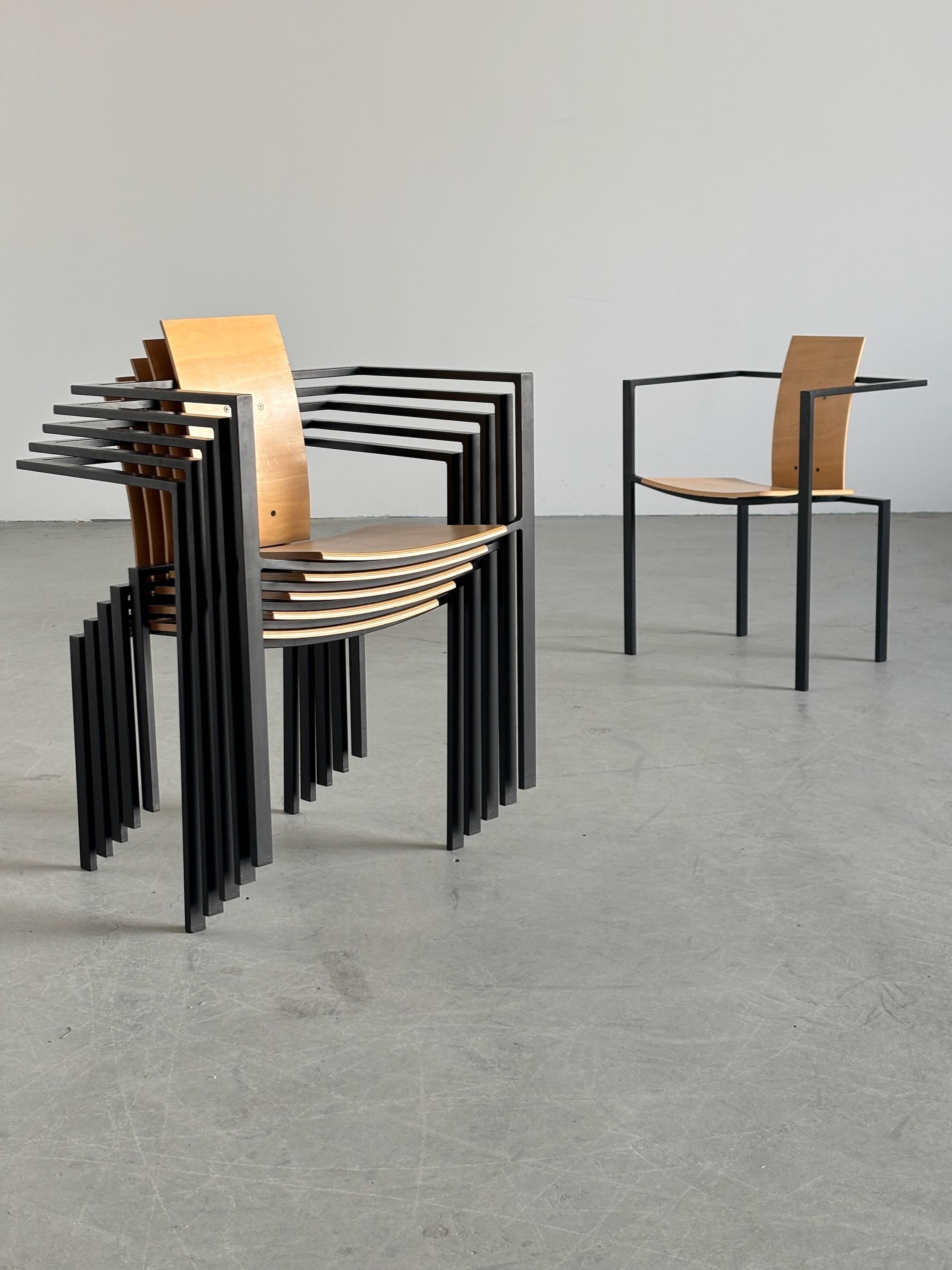 Geometrical Chairs by Karl Friedrich Förster for KFF