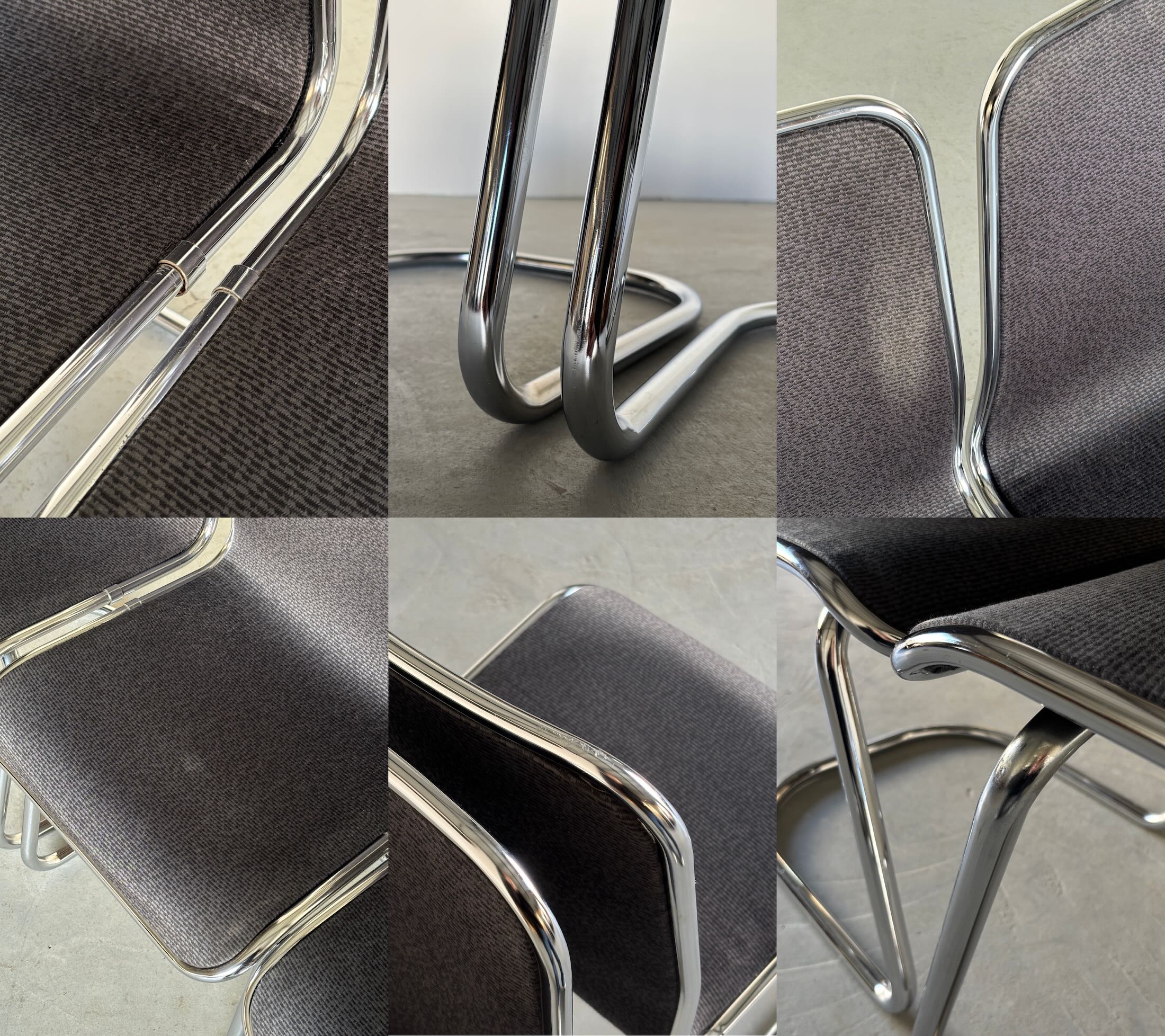 ‘Taro’ Cantilever Dining Chairs by Tacke Sitzmobel