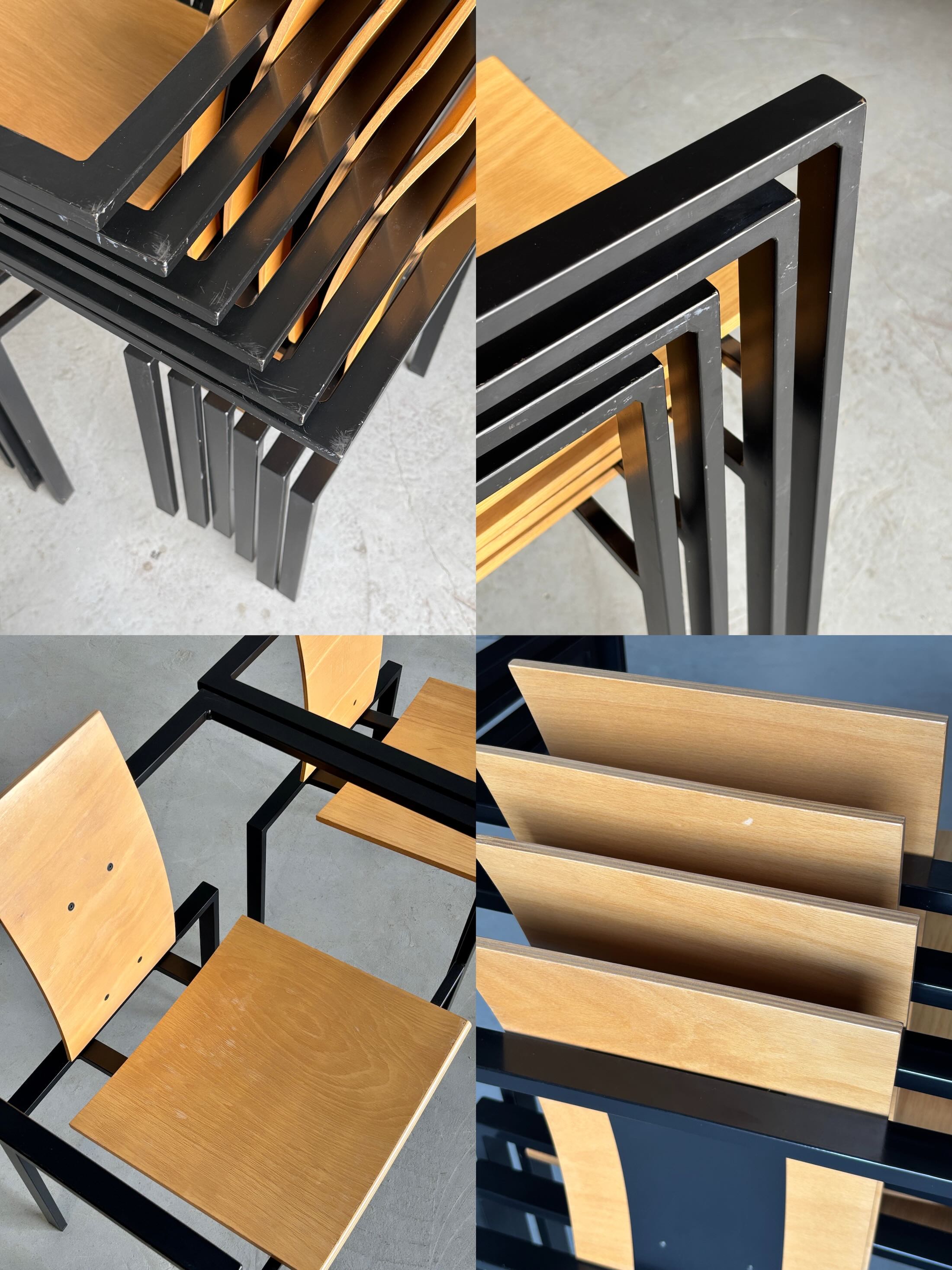 Geometrical Chairs by Karl Friedrich Förster for KFF