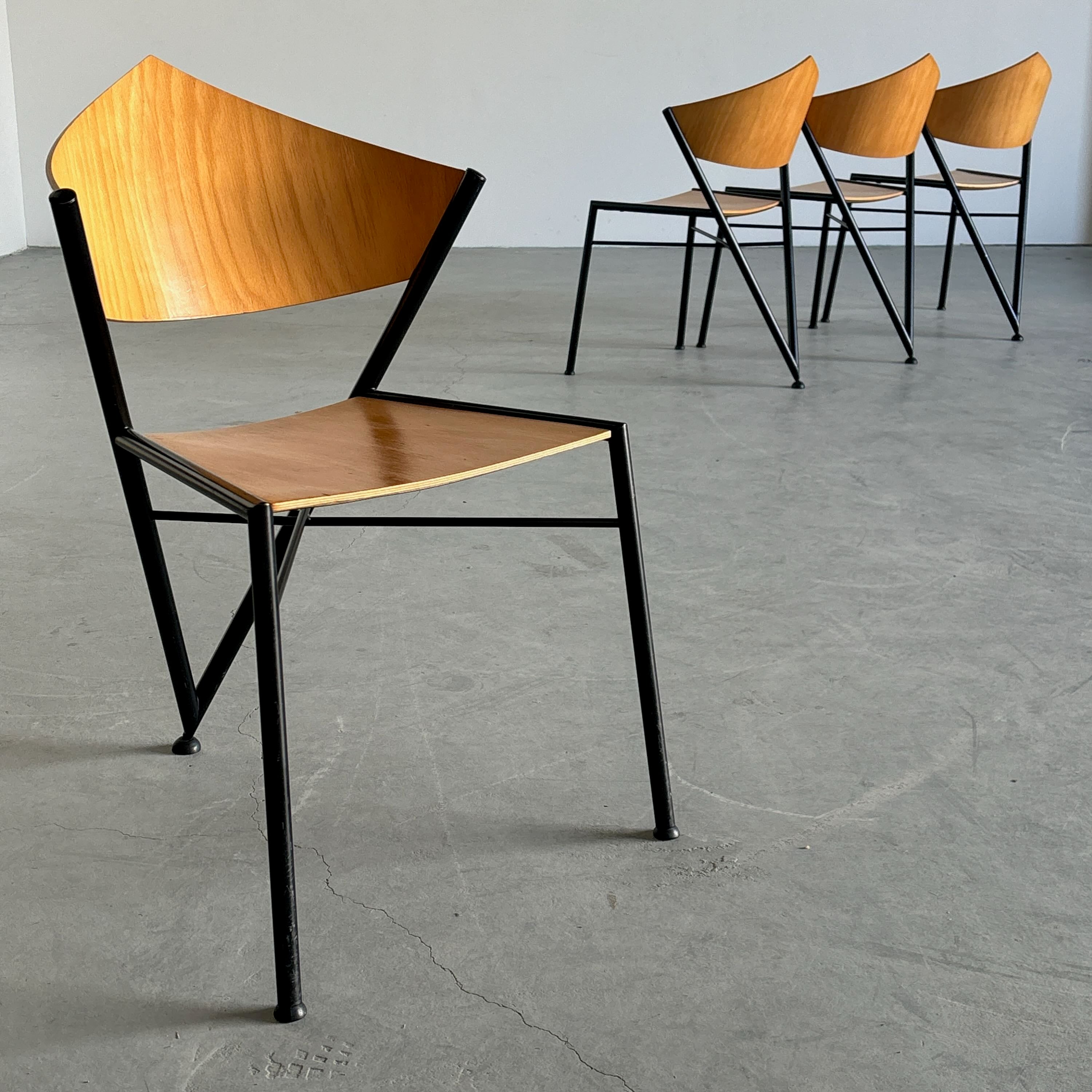 Metal Framed Plywood ‘D-Tec’ Chairs