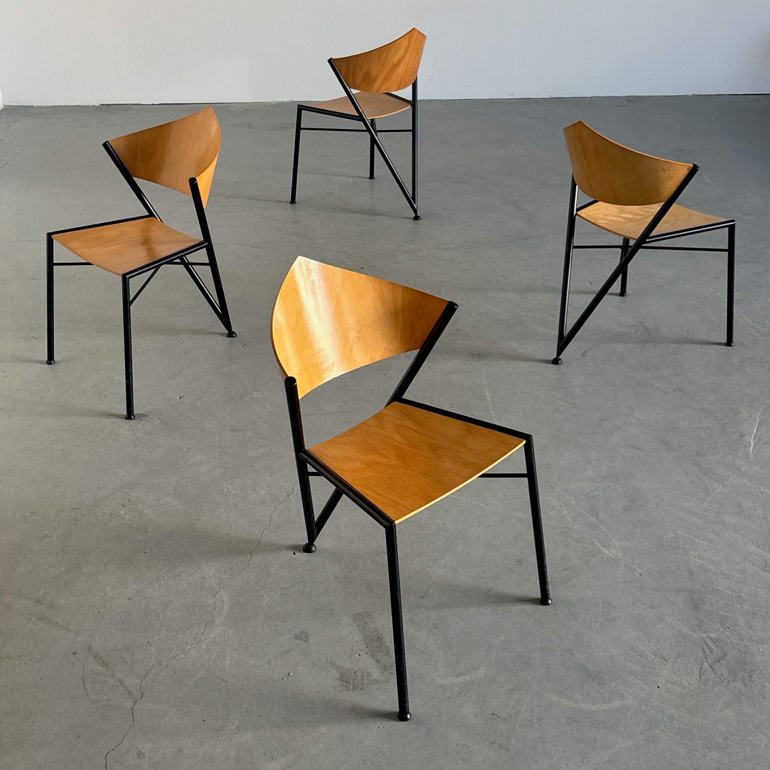 Metal Framed Plywood ‘D-Tec’ Chairs
