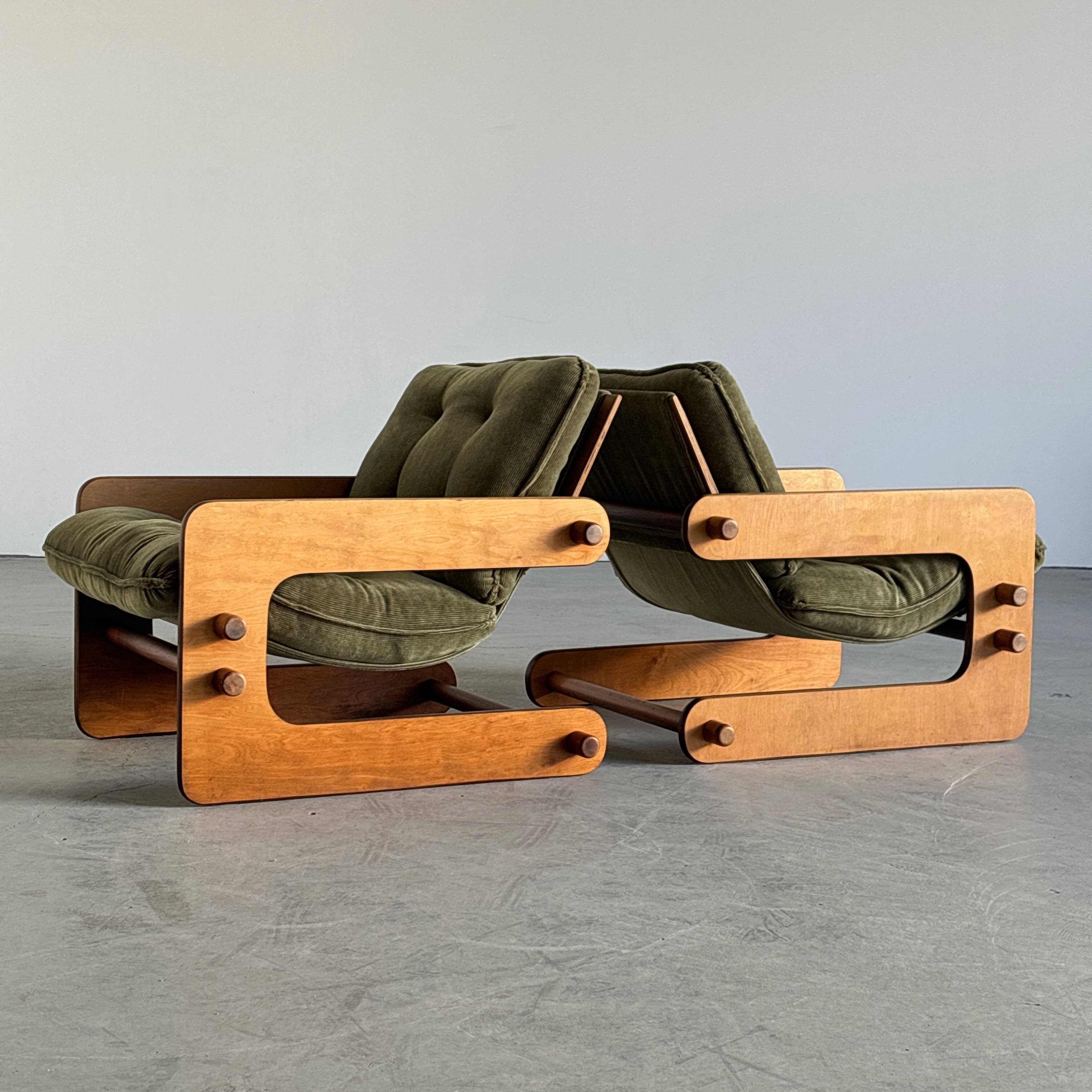 Cantilever Sling Lounge Chairs