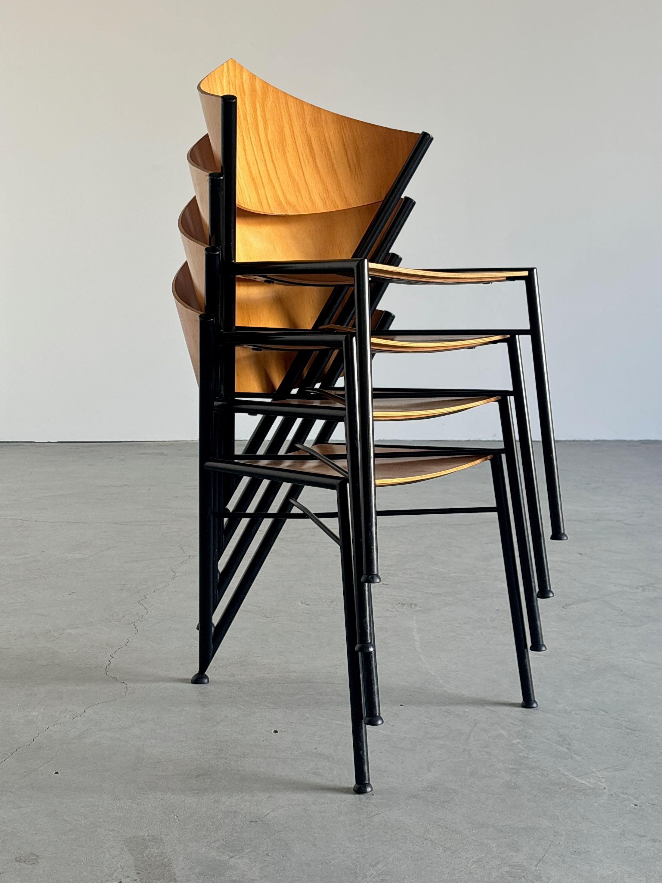 Metal Framed Plywood ‘D-Tec’ Chairs