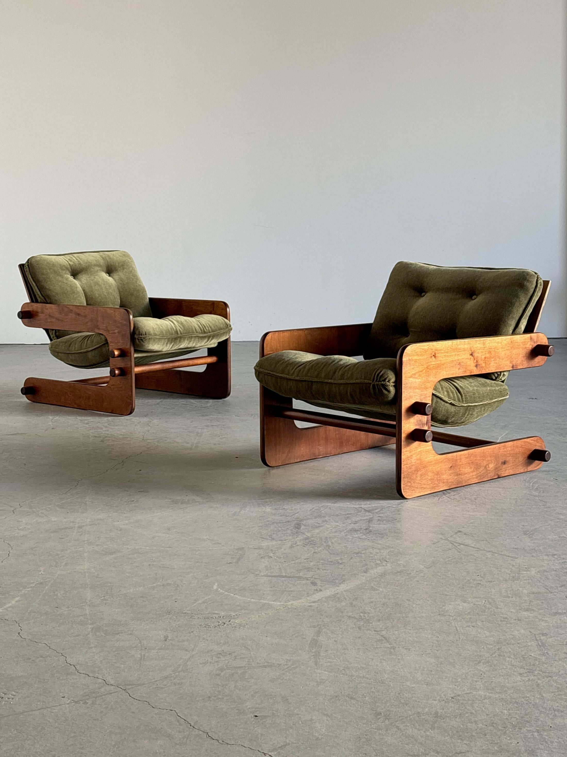 Cantilever Sling Lounge Chairs