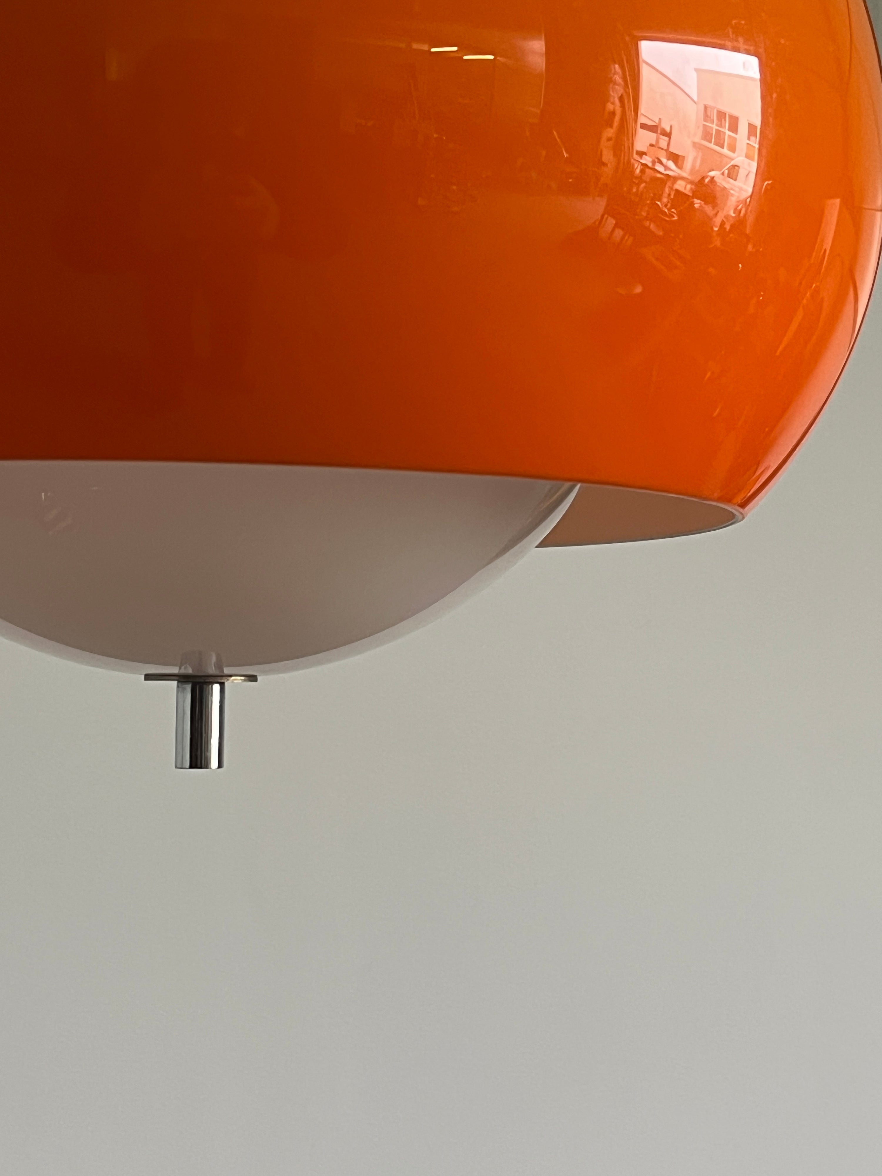 Orange ‘Burgos’ Pendant Lamp by Meblo for Harvey Guzzini