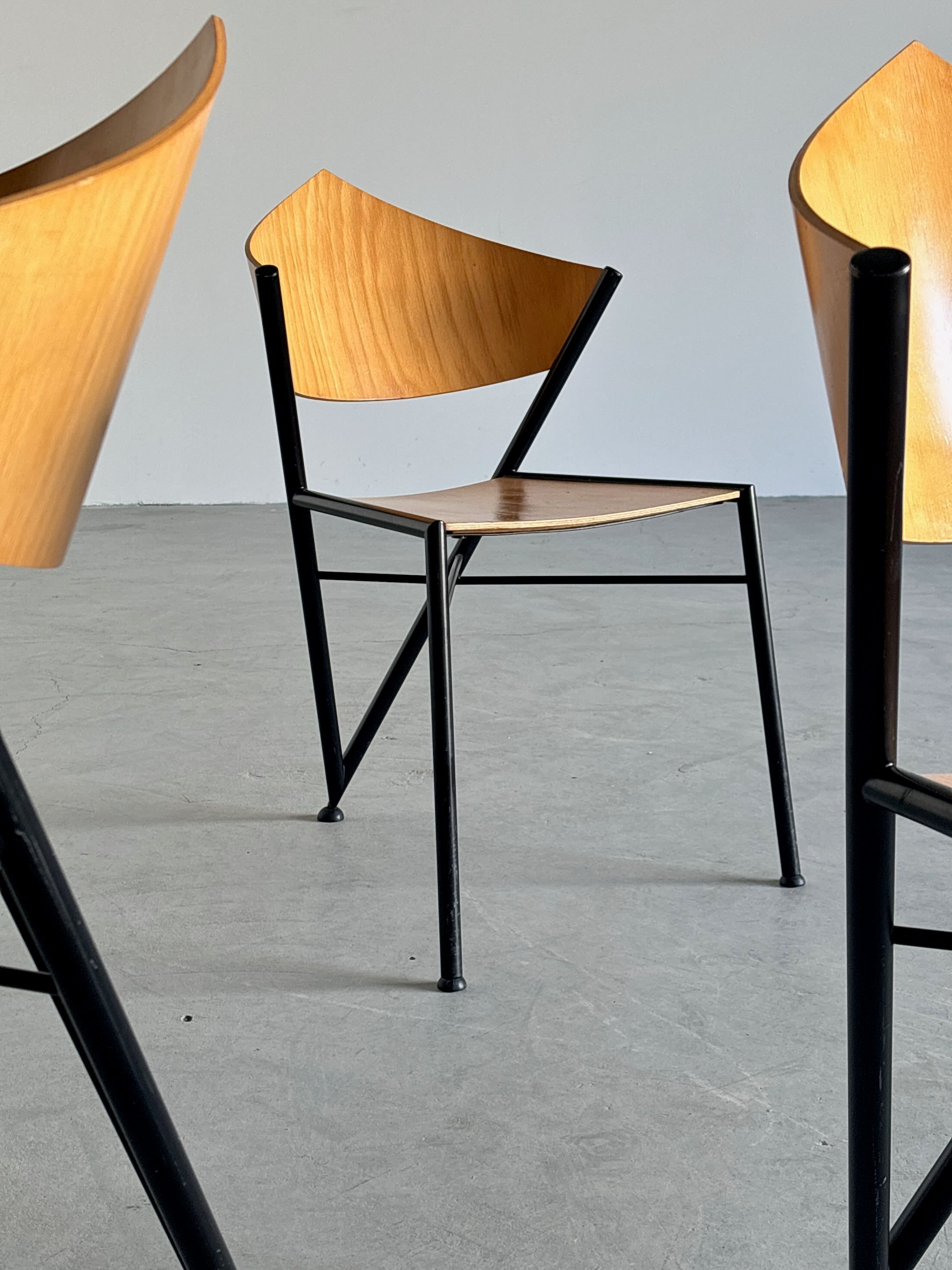 Metal Framed Plywood ‘D-Tec’ Chairs