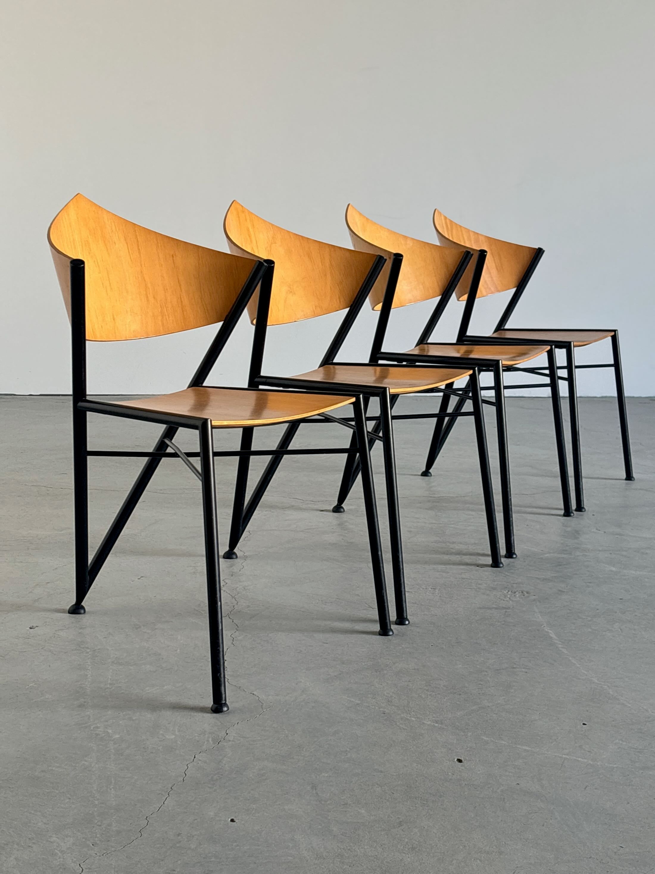 Metal Framed Plywood ‘D-Tec’ Chairs