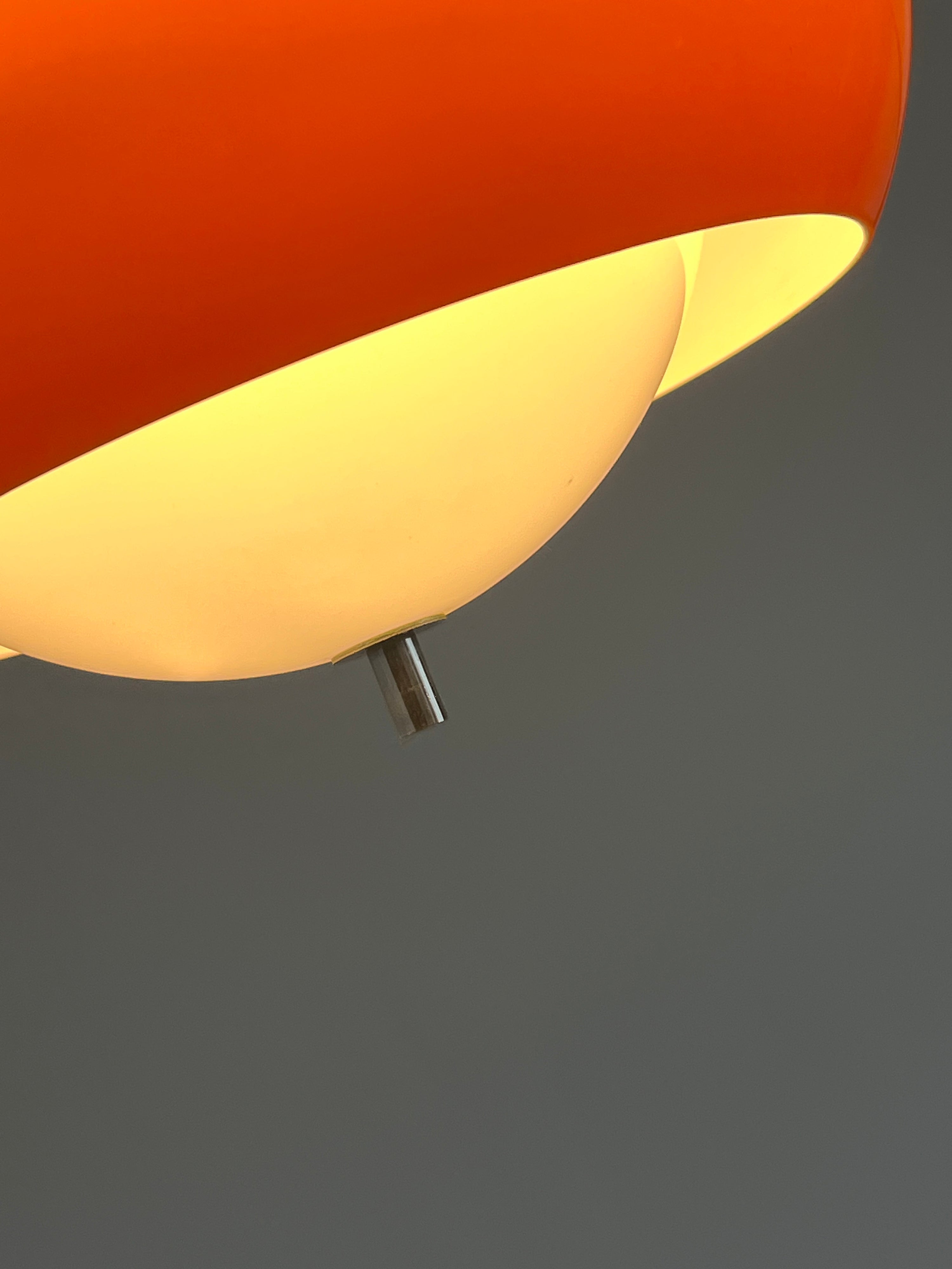 Orange ‘Burgos’ Pendant Lamp by Meblo for Harvey Guzzini