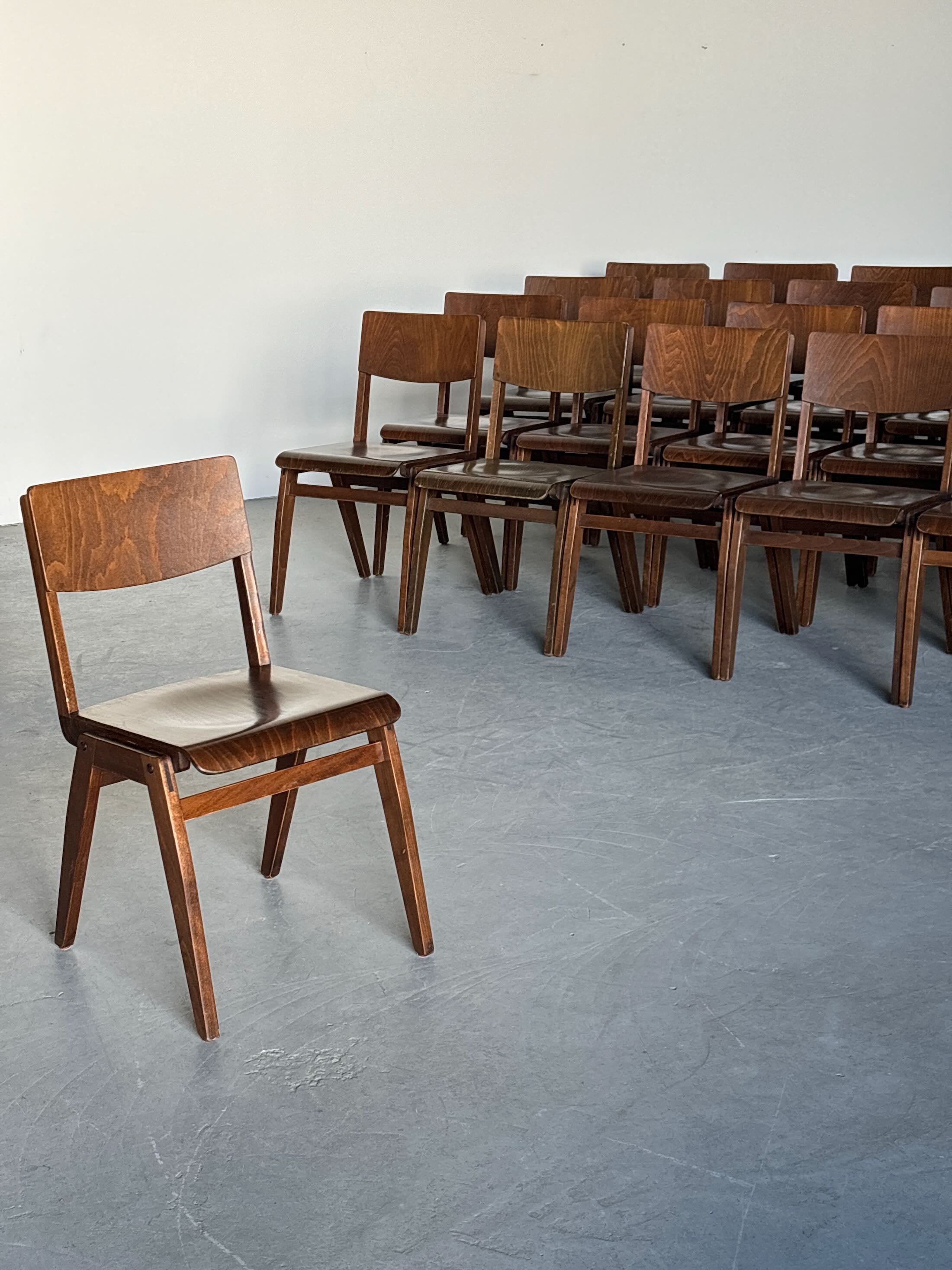 Bistro or Café Chairs in Stained Beechwood