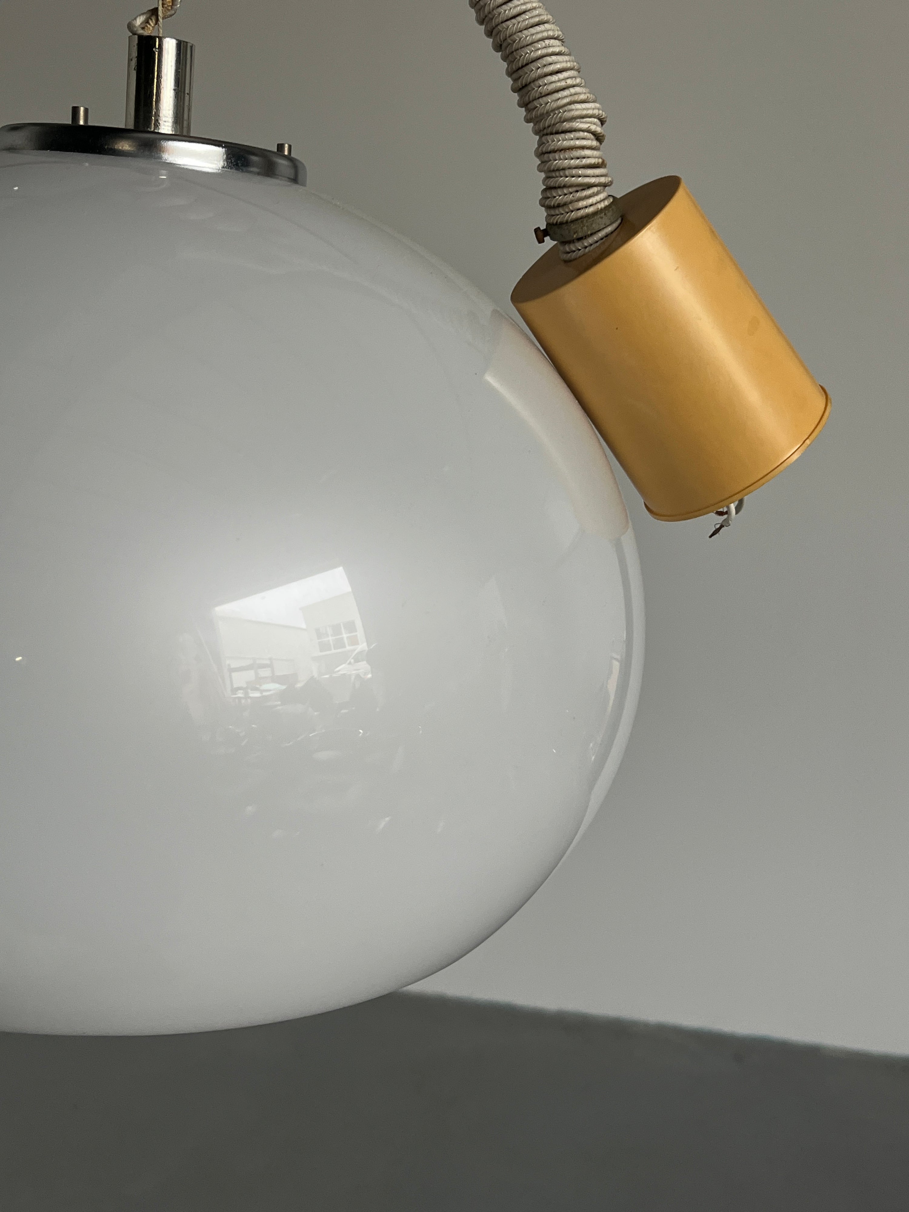 White ‘Burgos’ Pendant Lamp by Meblo for Harvey Guzzini