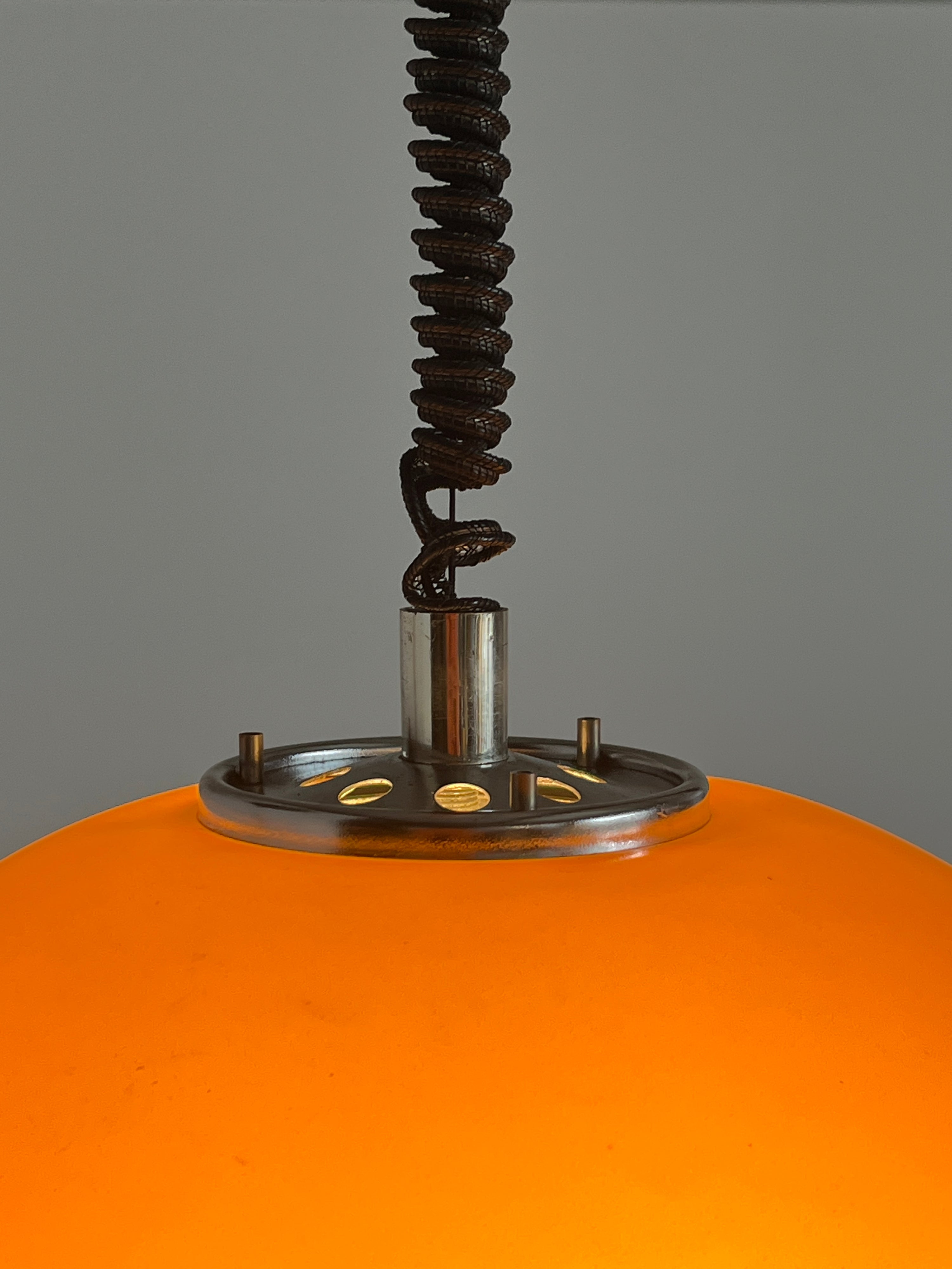 Orange ‘Burgos’ Pendant Lamp by Meblo for Harvey Guzzini