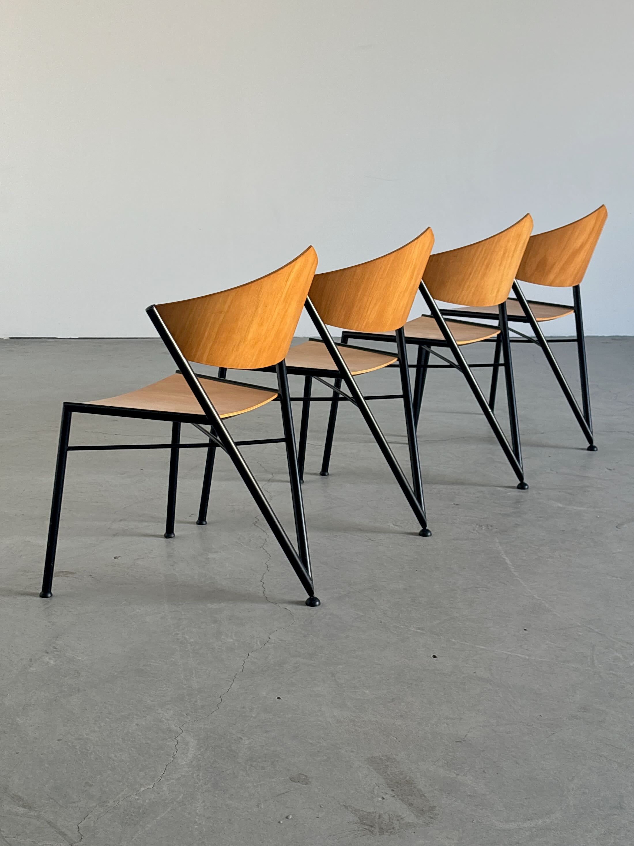Metal Framed Plywood ‘D-Tec’ Chairs