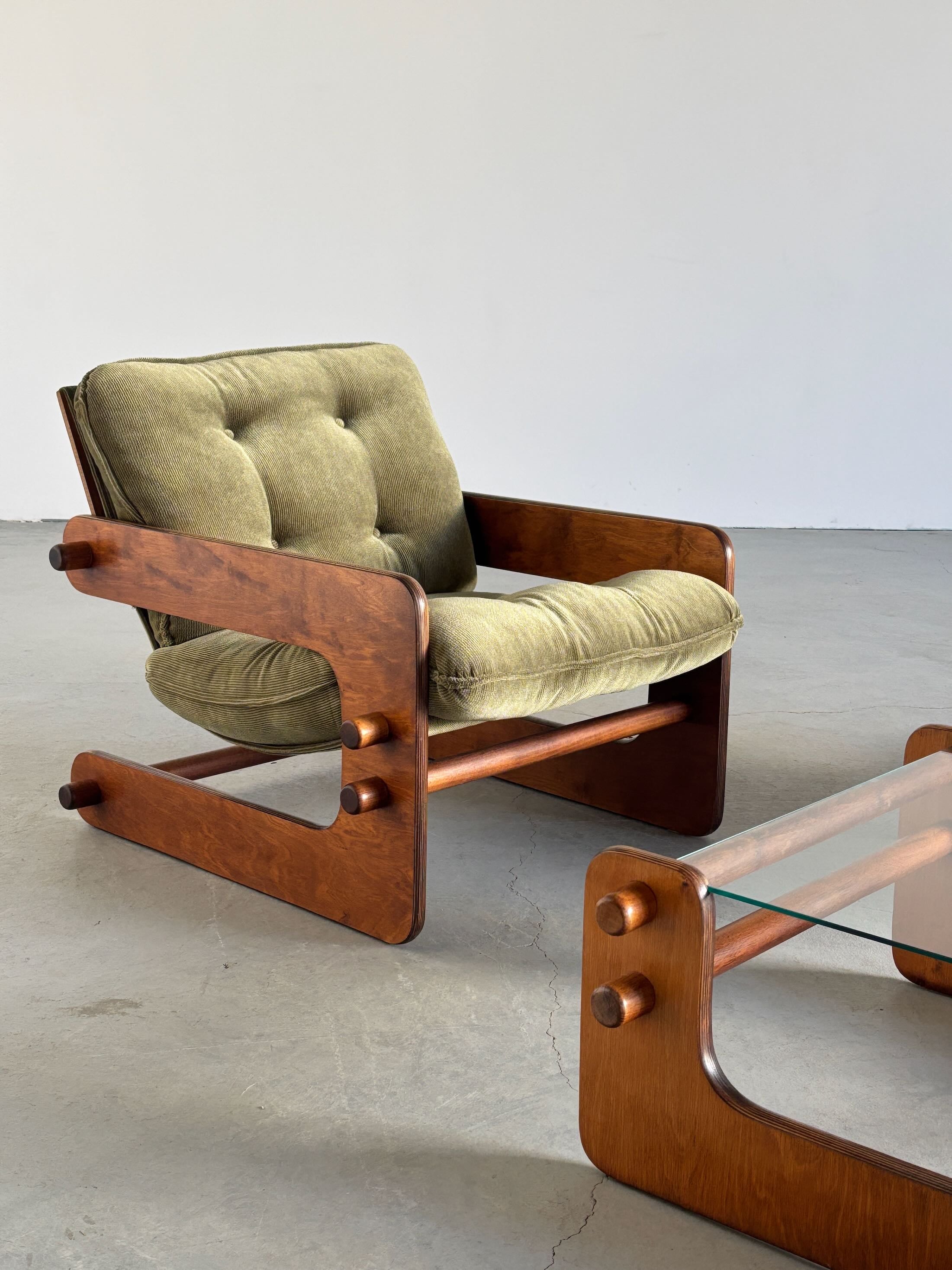 Cantilever Sling Lounge Chairs