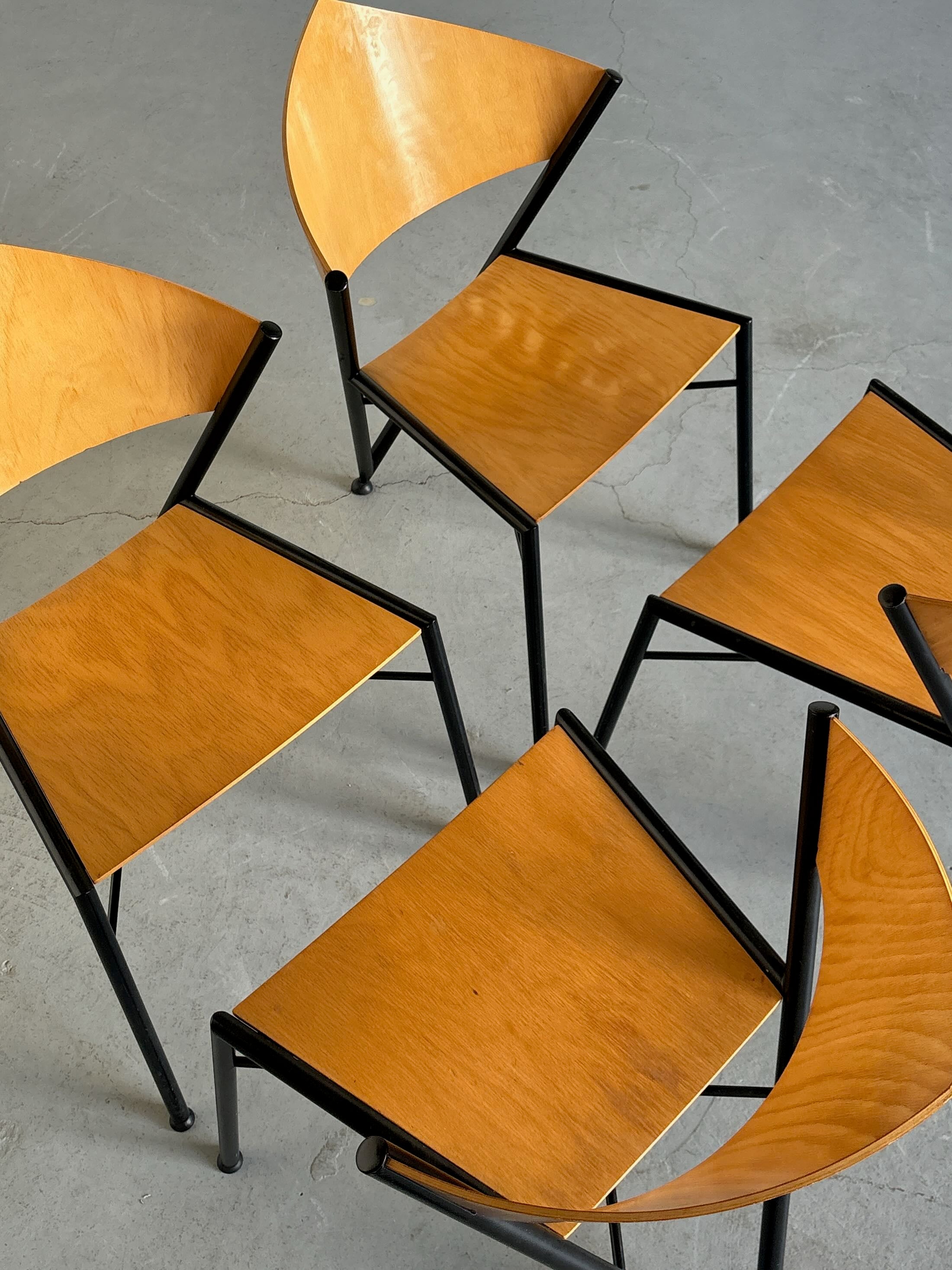Metal Framed Plywood ‘D-Tec’ Chairs
