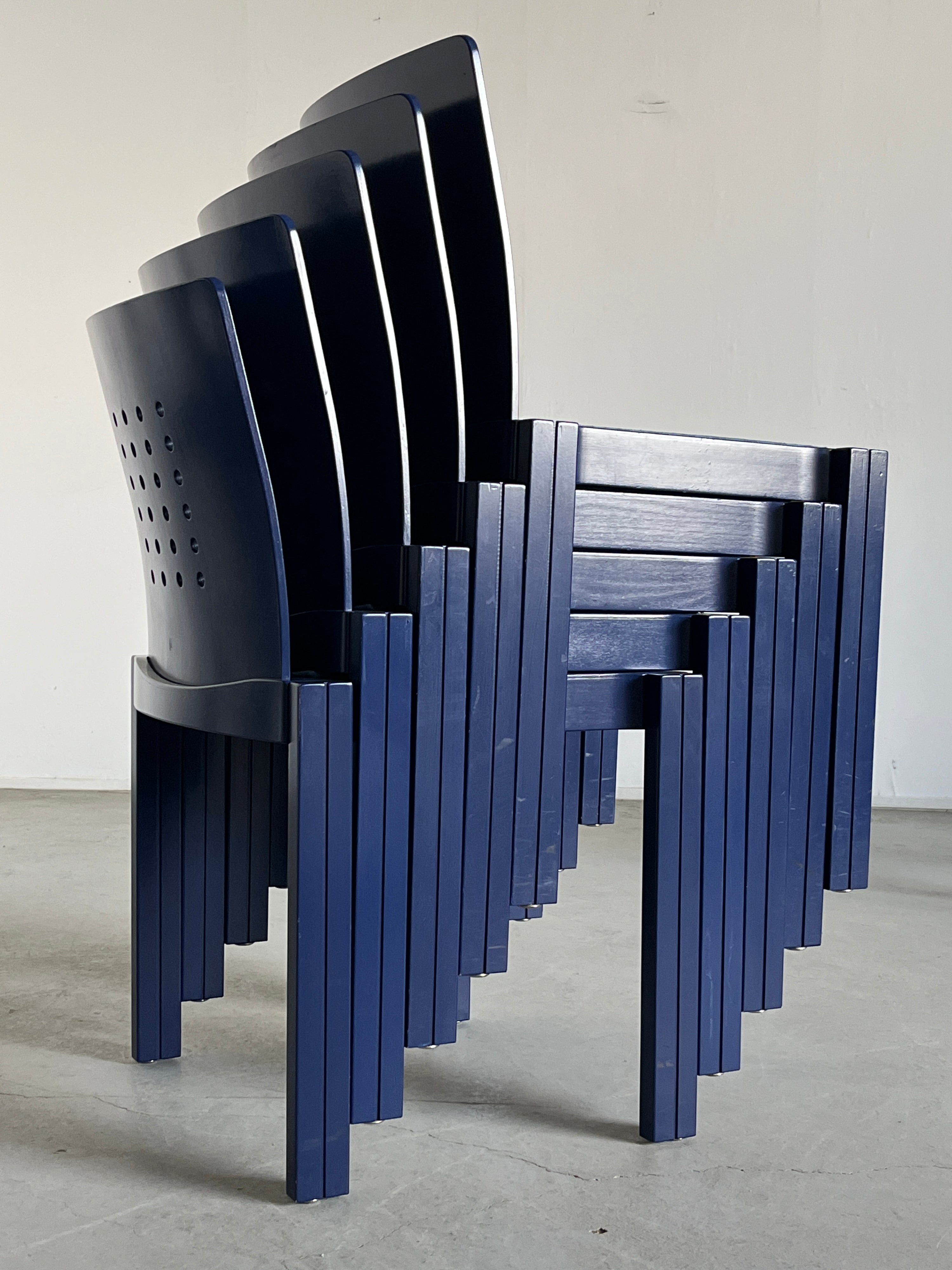 Thonet Vienna Postmodern Stackable Dining Chairs, 1990s