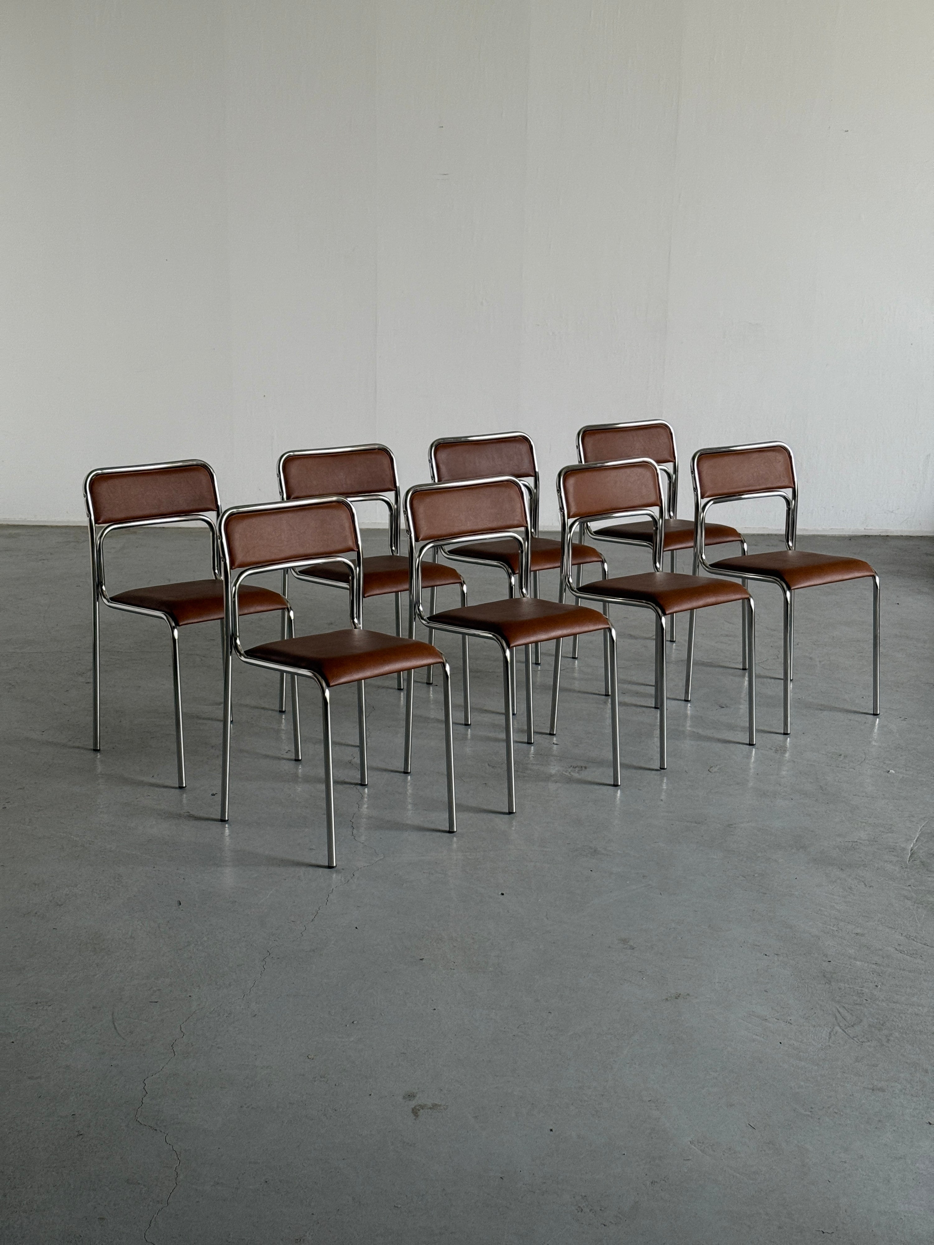 Bauhaus Design Chrome Tubular Steel Chairs