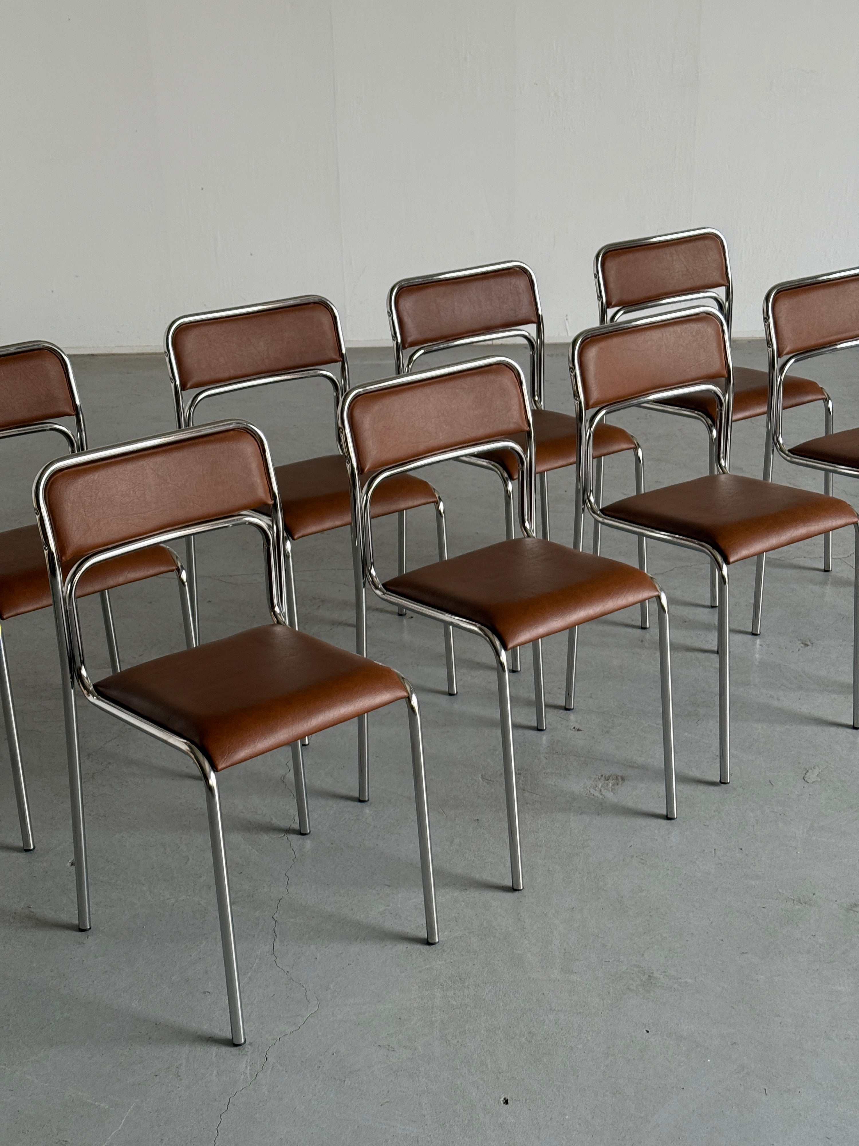 Bauhaus Design Chrome Tubular Steel Chairs