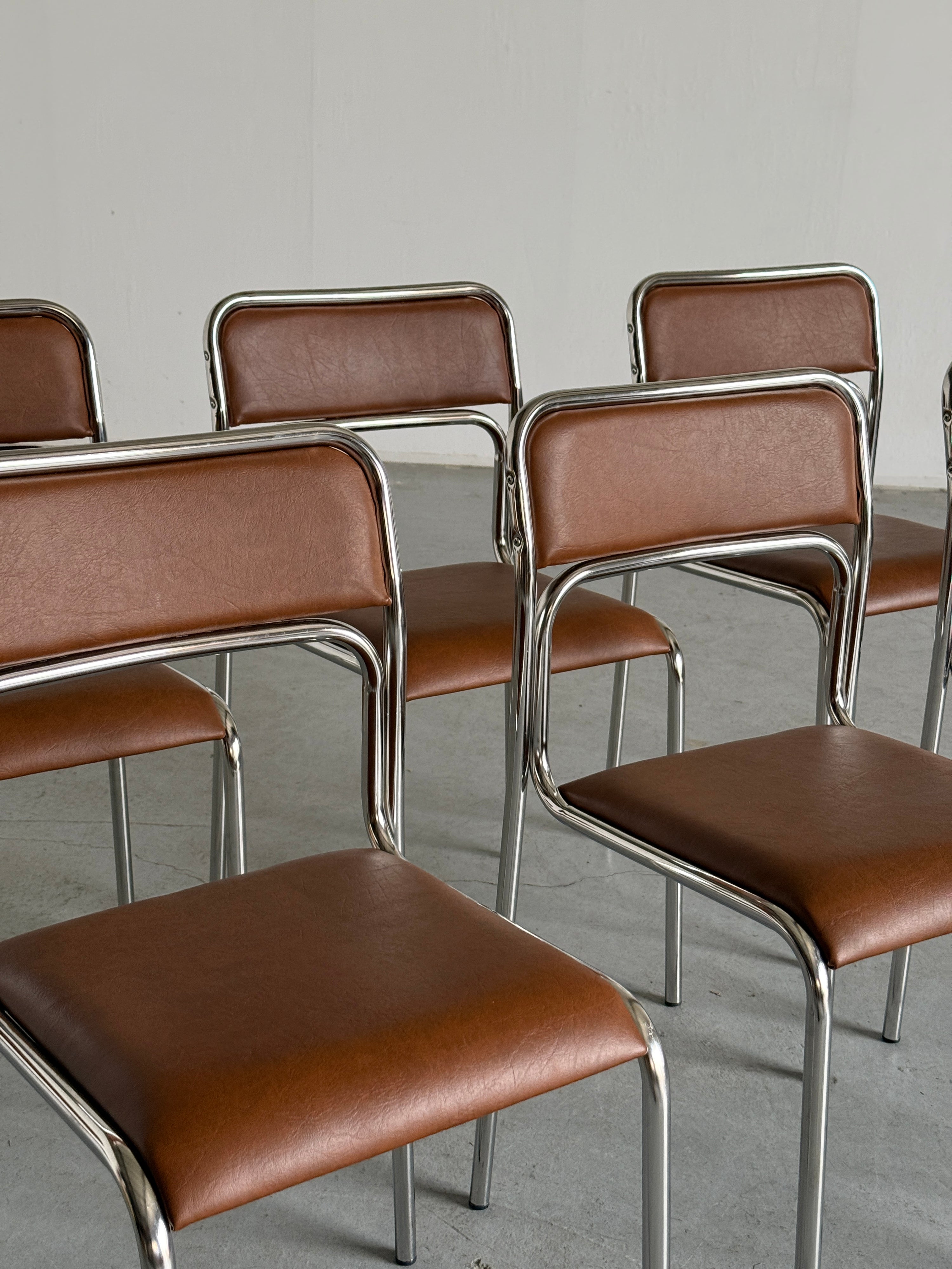 Bauhaus Design Chrome Tubular Steel Chairs