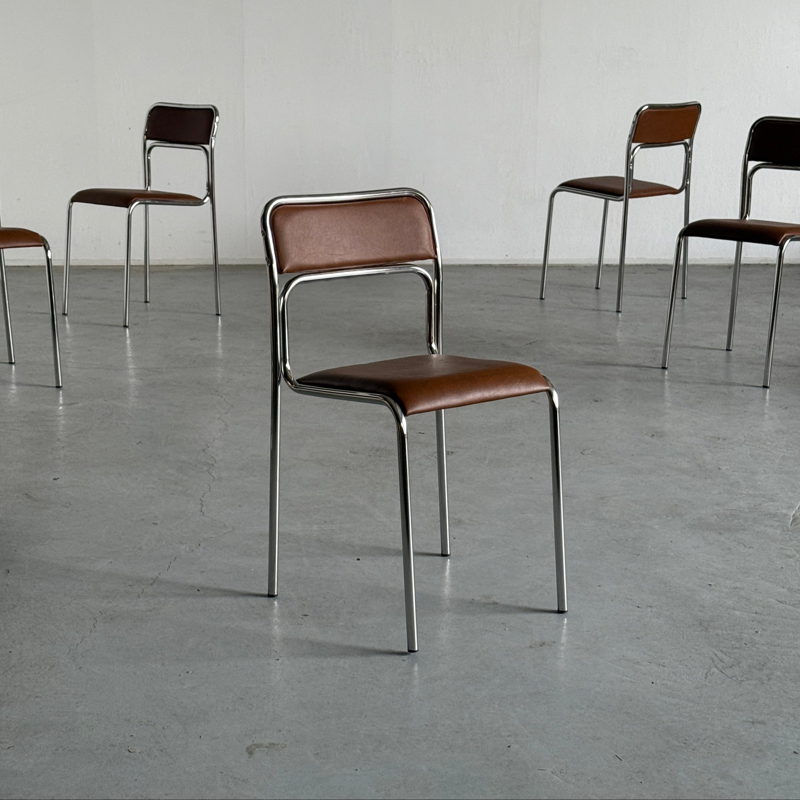 Bauhaus Design Chrome Tubular Steel Chairs