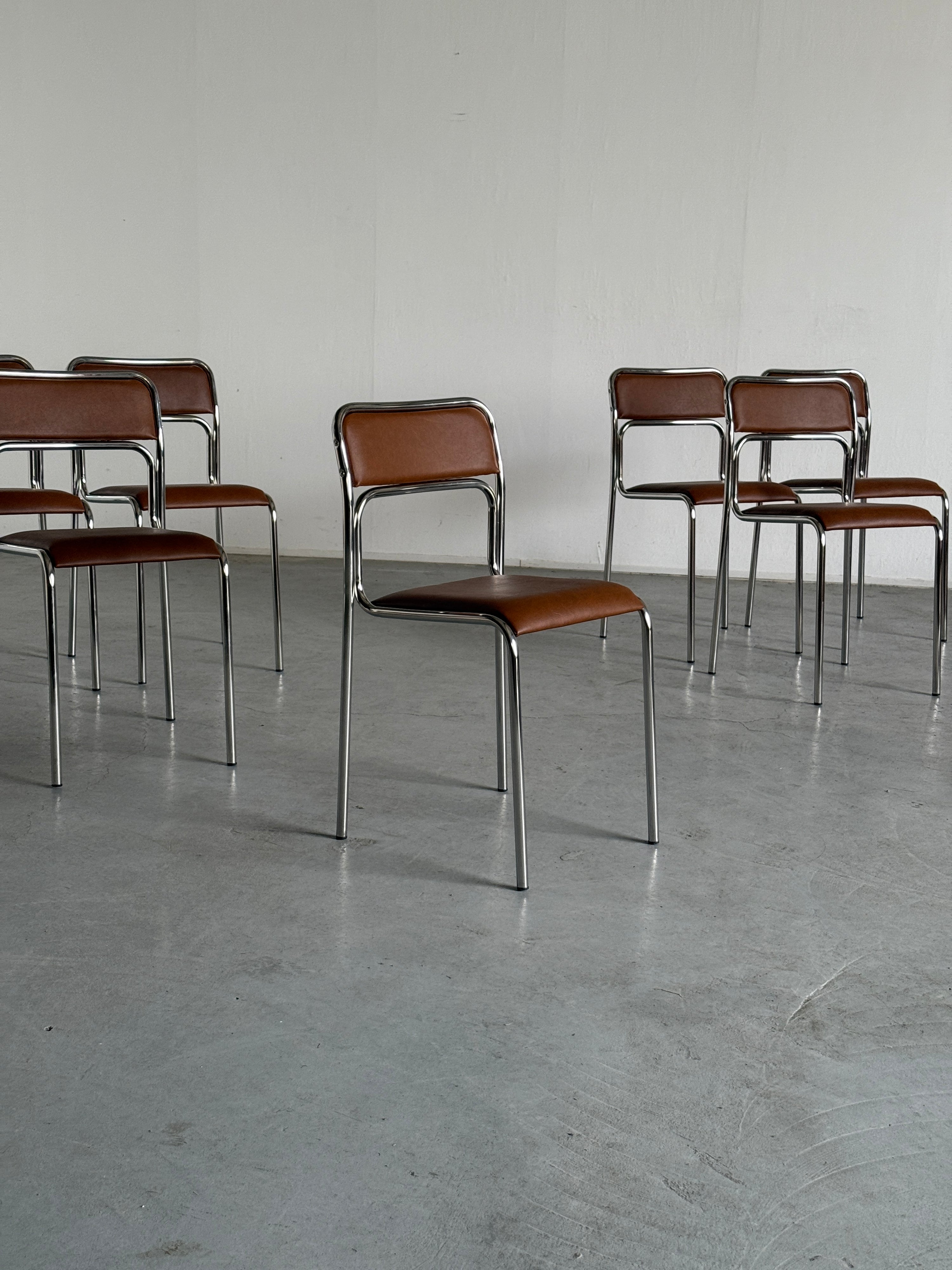 Bauhaus Design Chrome Tubular Steel Chairs