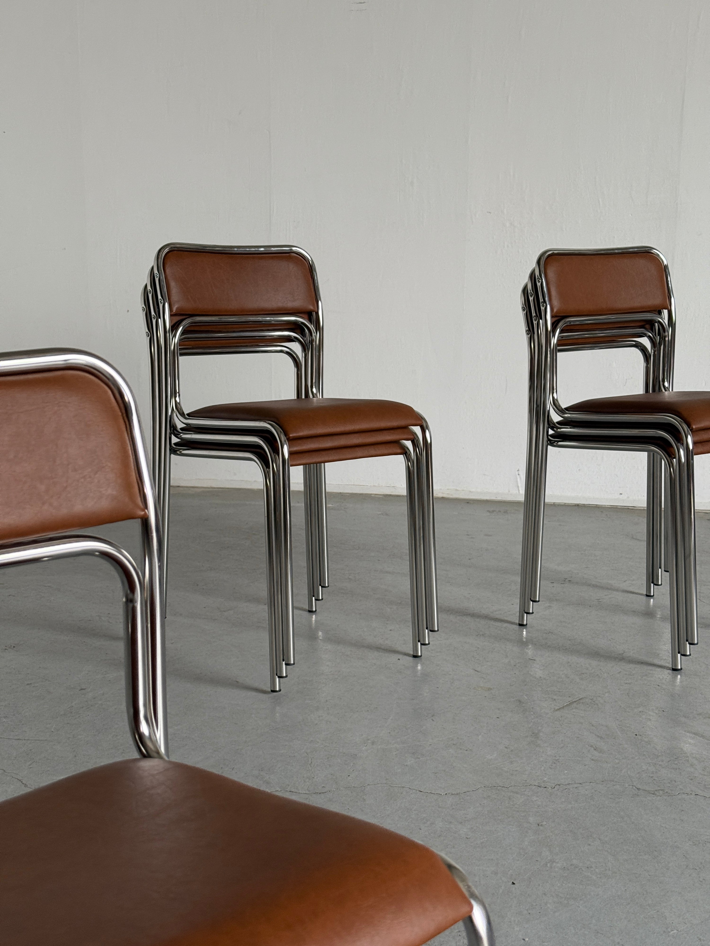 Bauhaus Design Chrome Tubular Steel Chairs