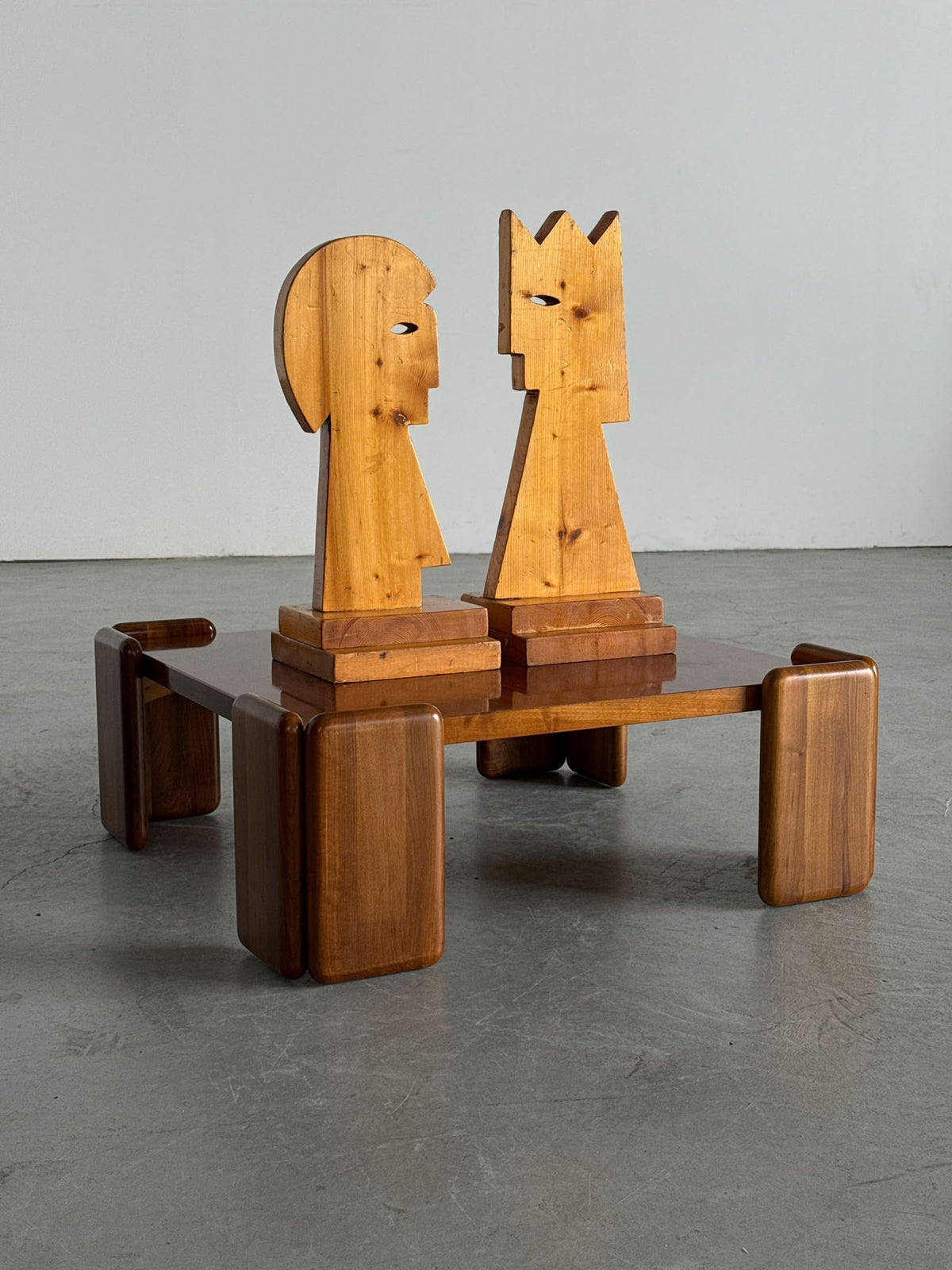 Brutalist Sculptures in Carved Wood