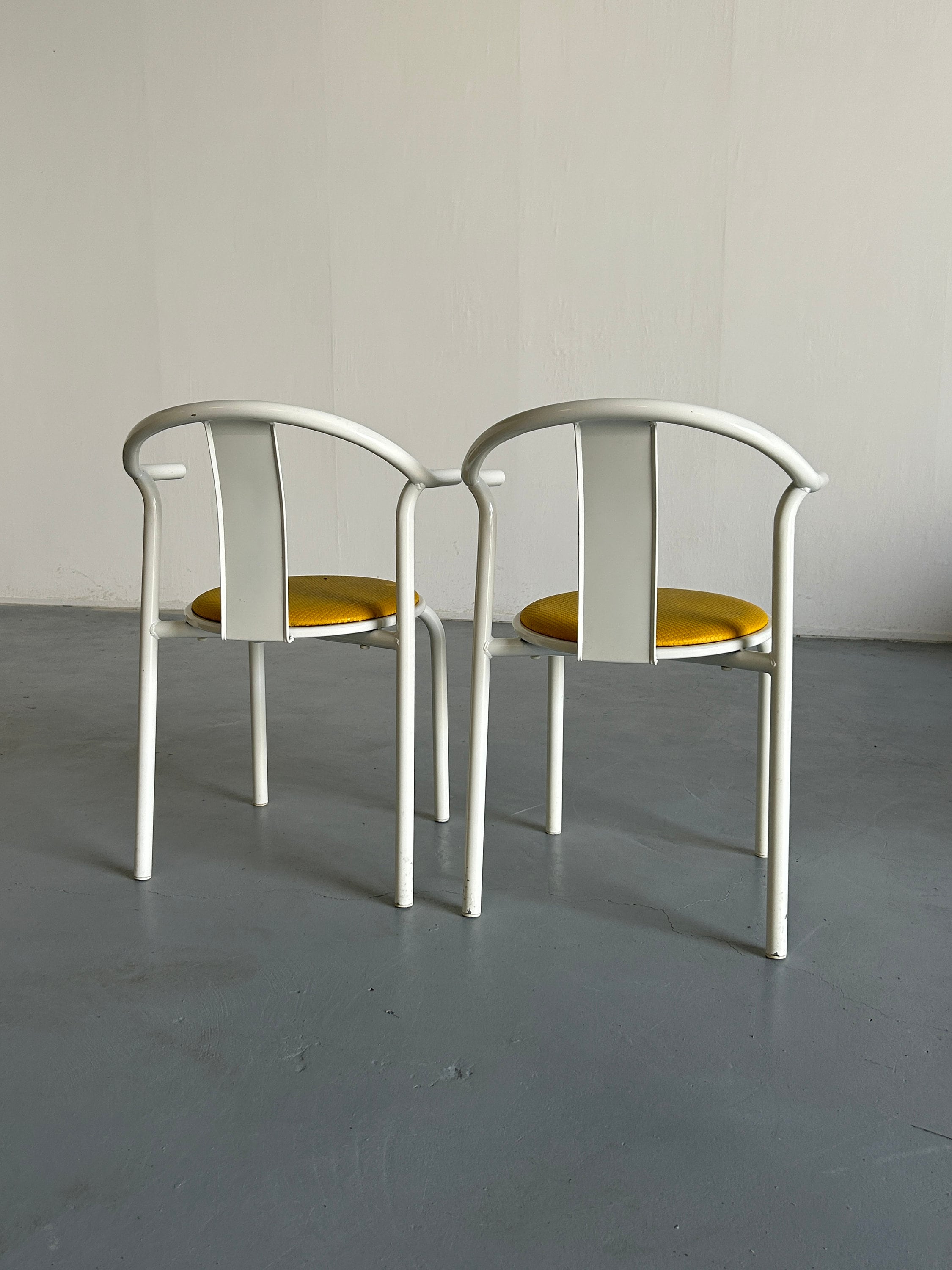Pair of Vintage Ikea Postmodern Memphis MAXMO Metal Dining Chairs, 1980s IKEA