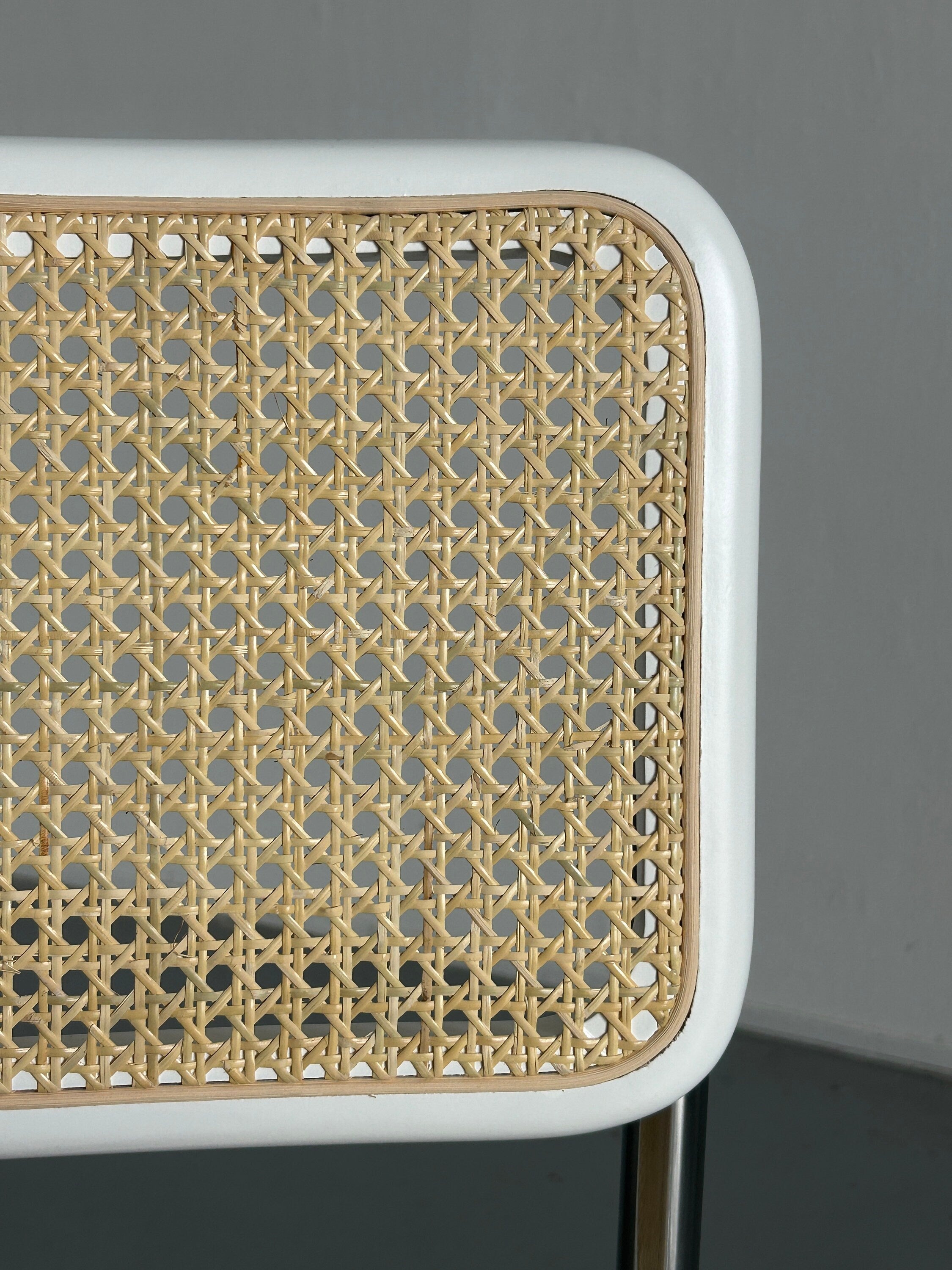 1 of 12 Vintage Cesca Mid-Century Modern Cantilever Chair / White Marcel Breuer B32 Design Chairs / Bauhaus Design / Early 2000s, Italy