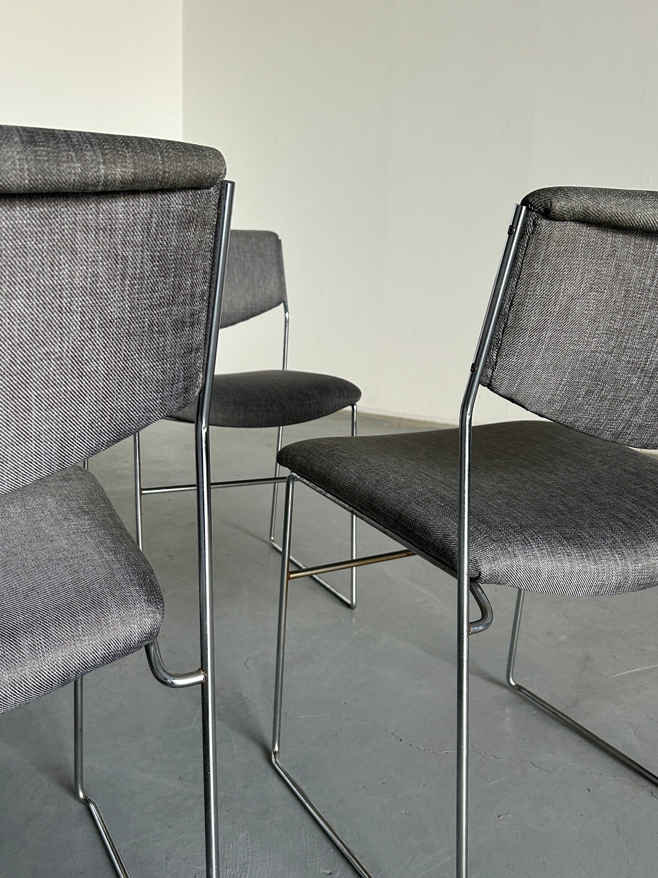 Wire Dining Chairs by Laesko Studioform International, 1980s