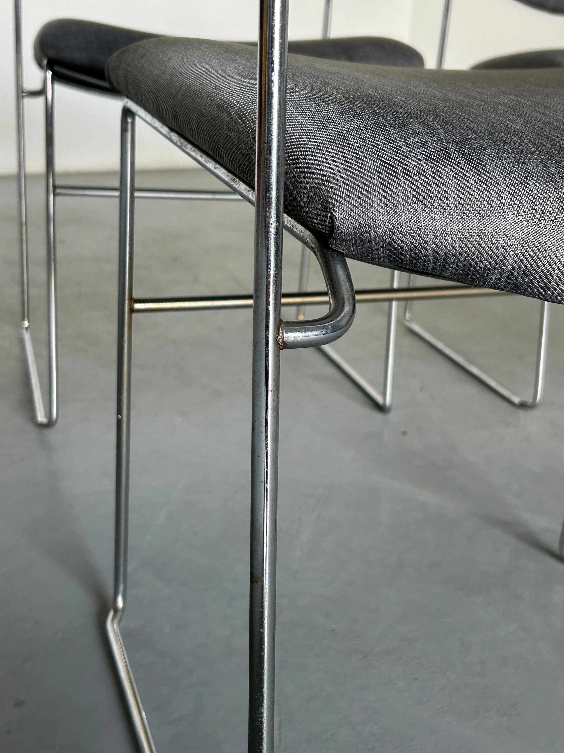 Wire Dining Chairs by Laesko Studioform International, 1980s
