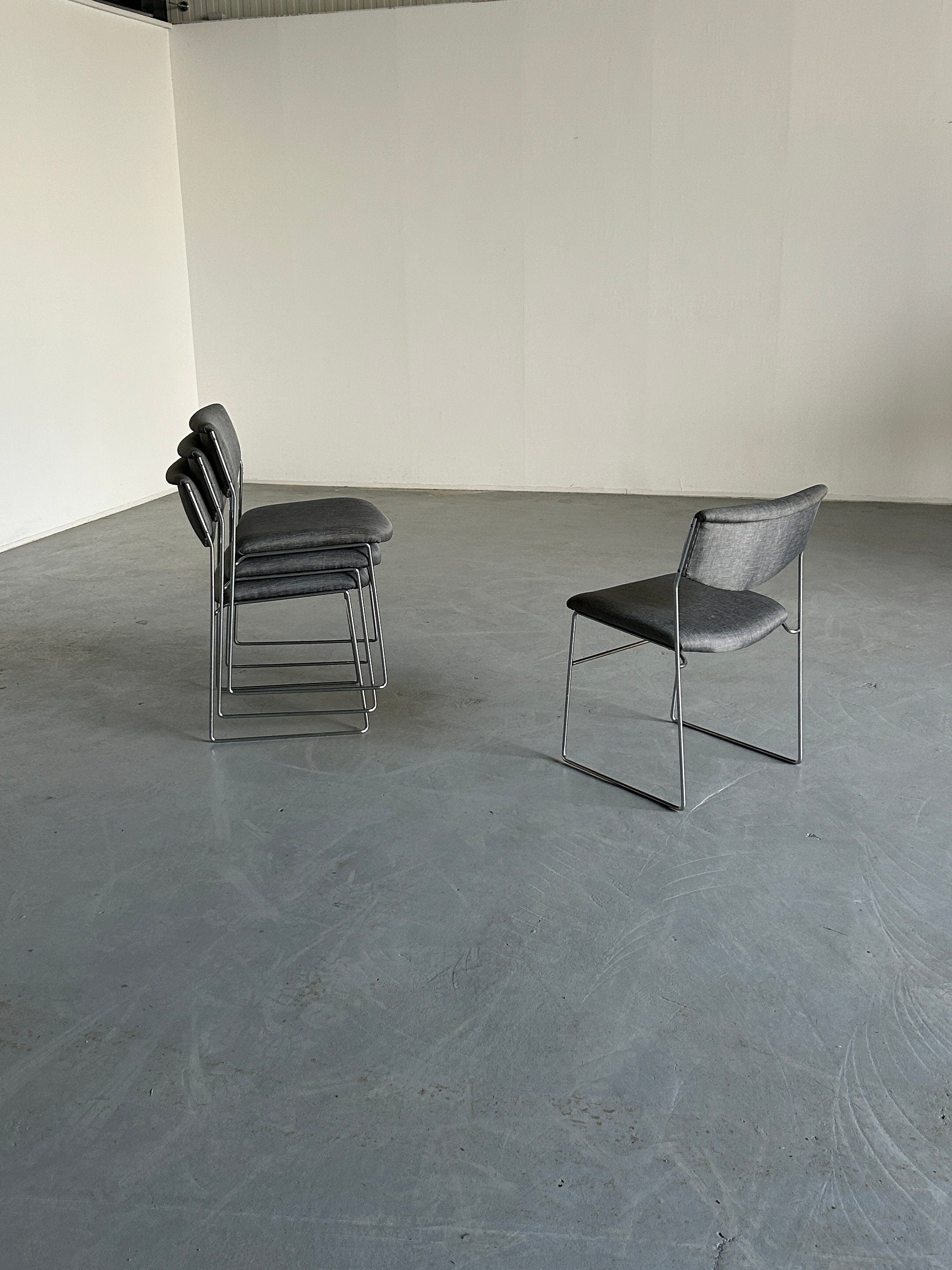 Wire Dining Chairs by Laesko Studioform International, 1980s