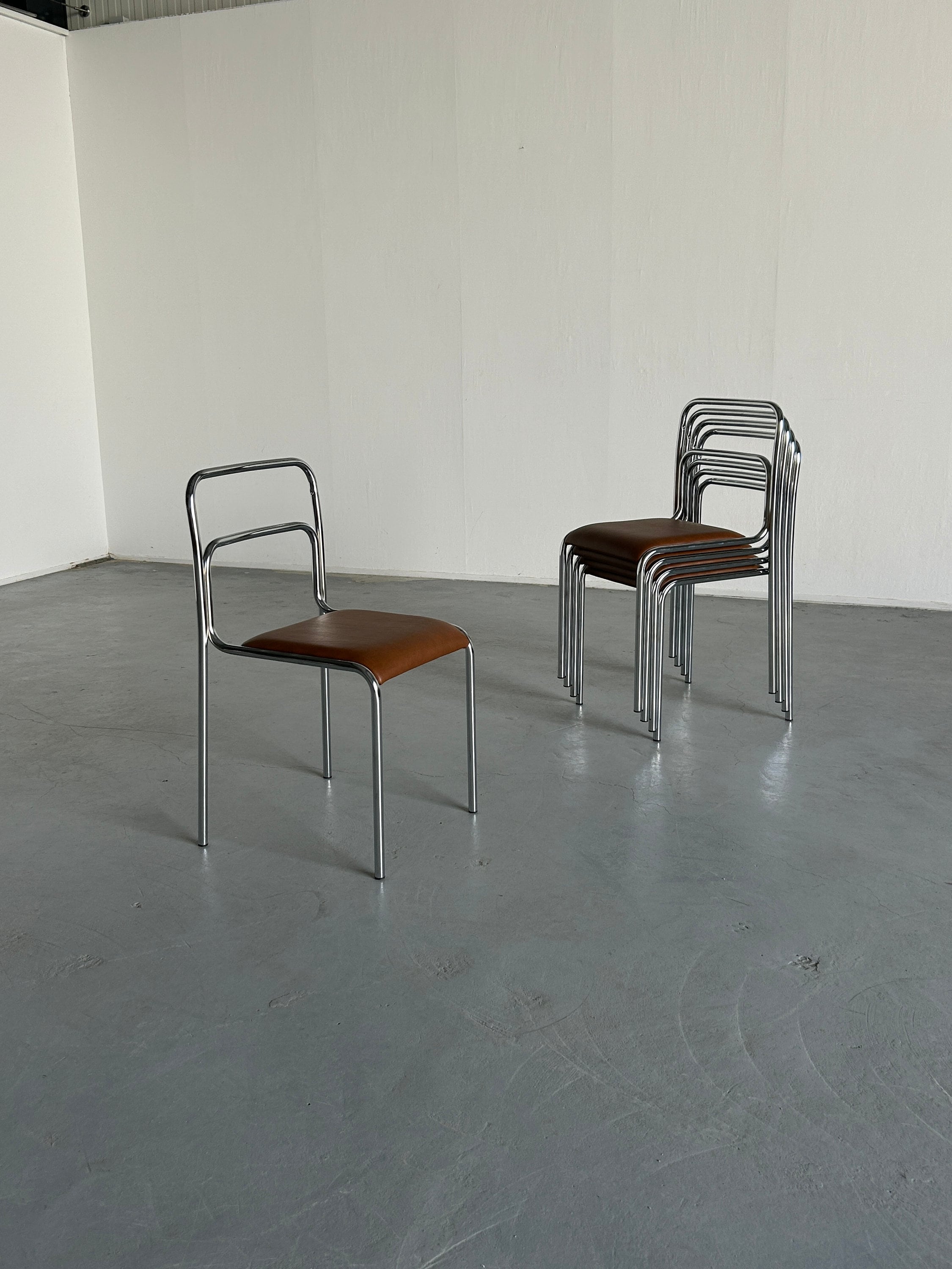 Bauhaus Design Chrome Tubular Steel Chairs