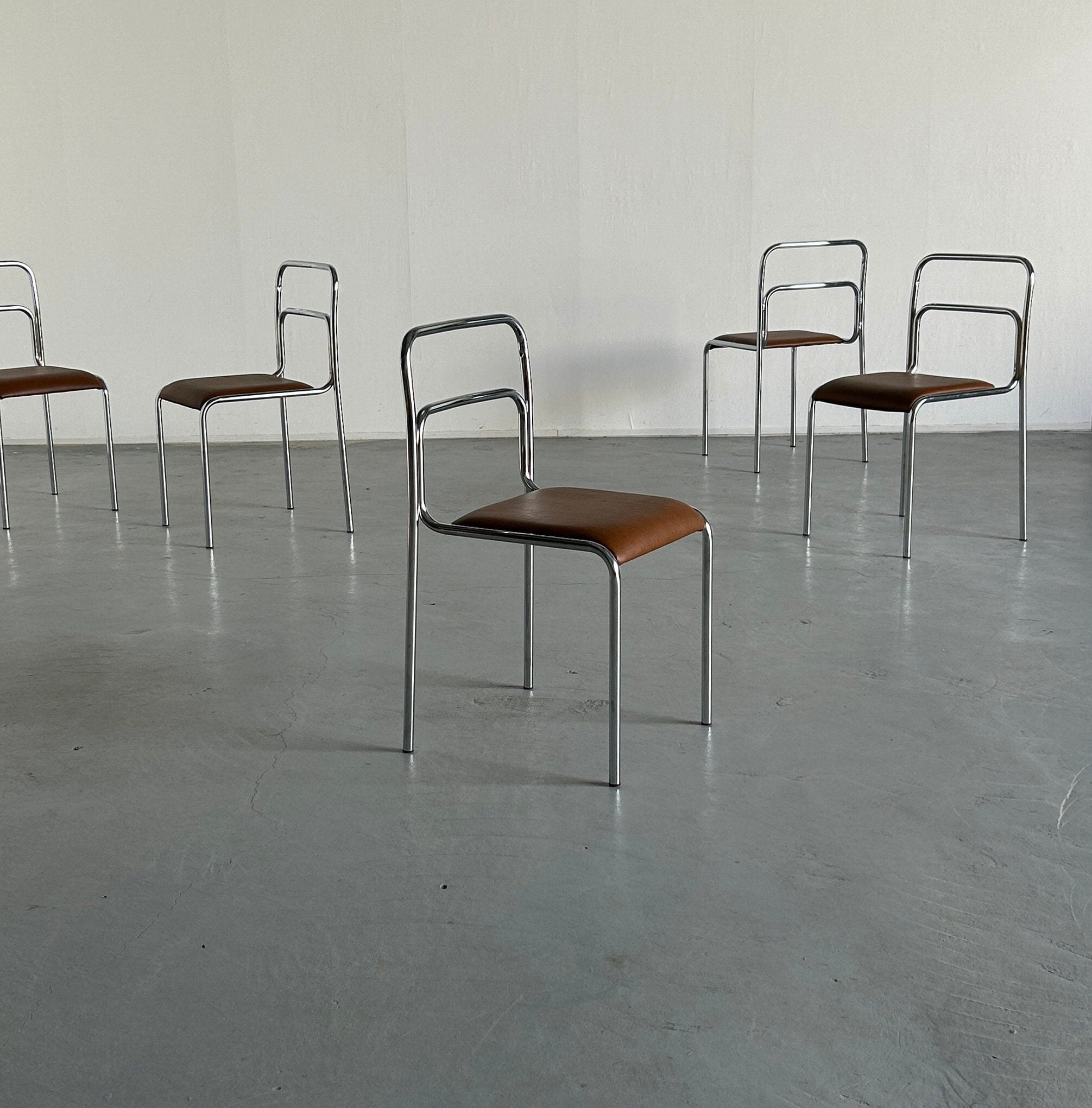 Bauhaus Design Chrome Tubular Steel Chairs