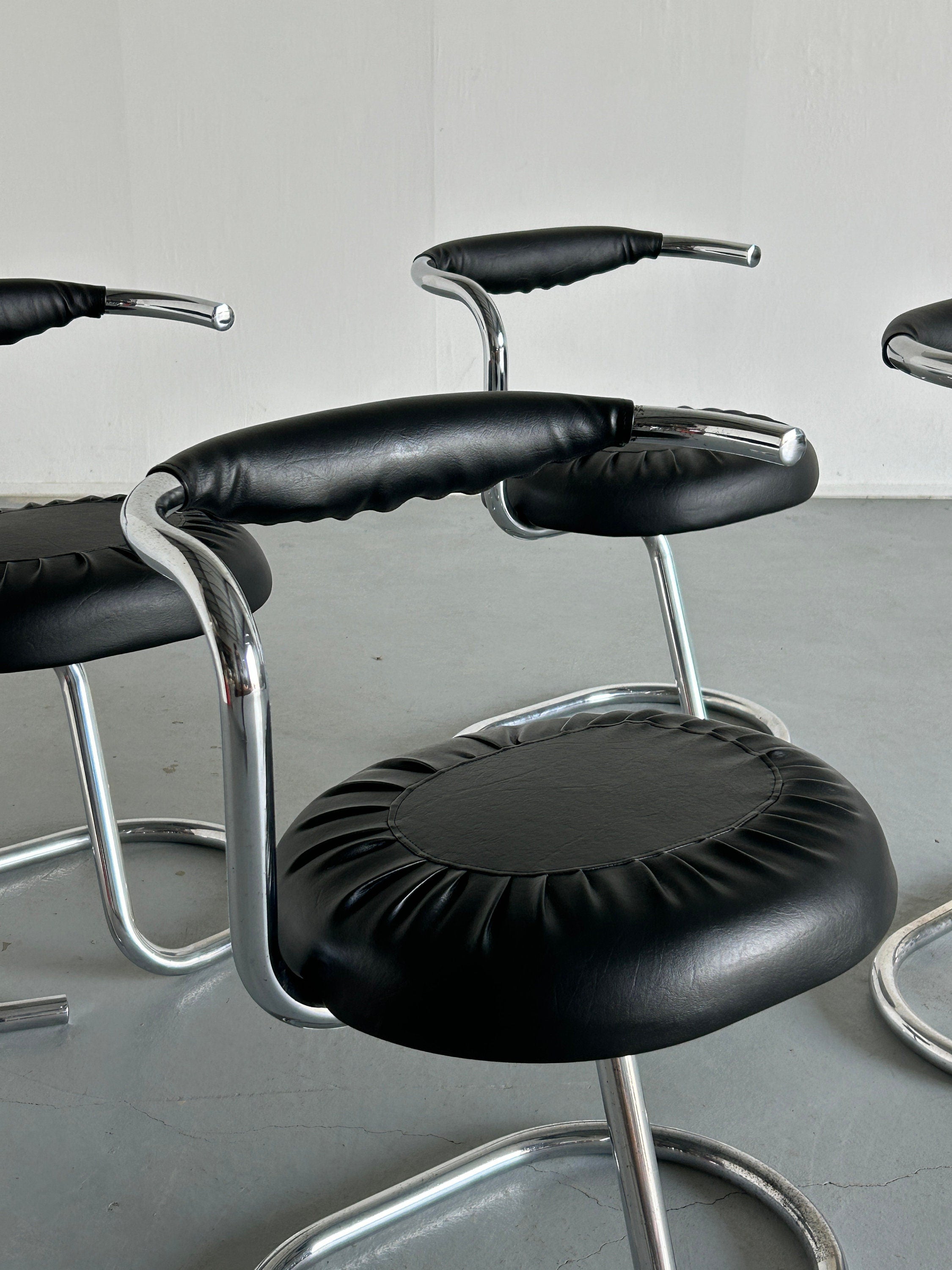 Cobra Chairs by Giotto Stoppino, 1970s Italy
