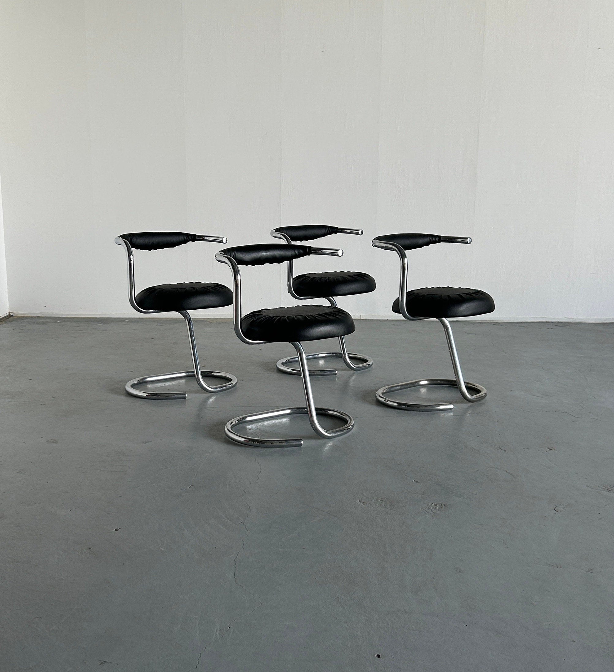 Cobra Chairs by Giotto Stoppino, 1970s Italy