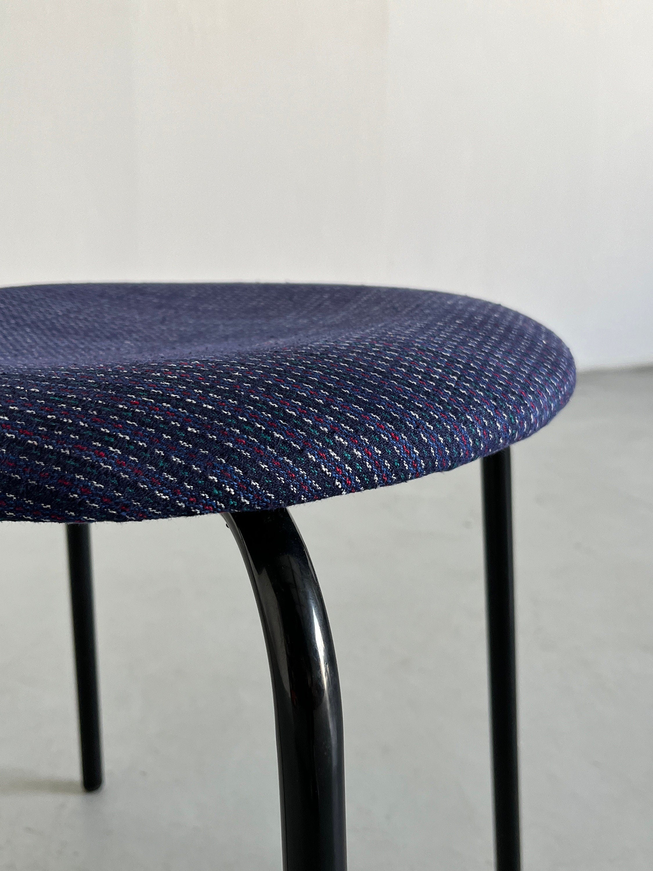 Memphis Era Postmodern Accent Chair with Crescent Curved Backrest, 1990s Italy