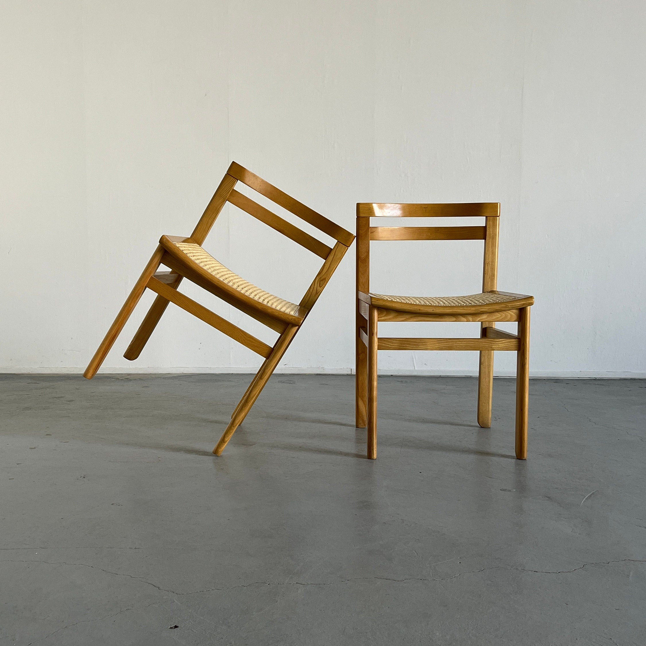 Mid-Century Modern Constructivist Chairs in Beech, 1960s