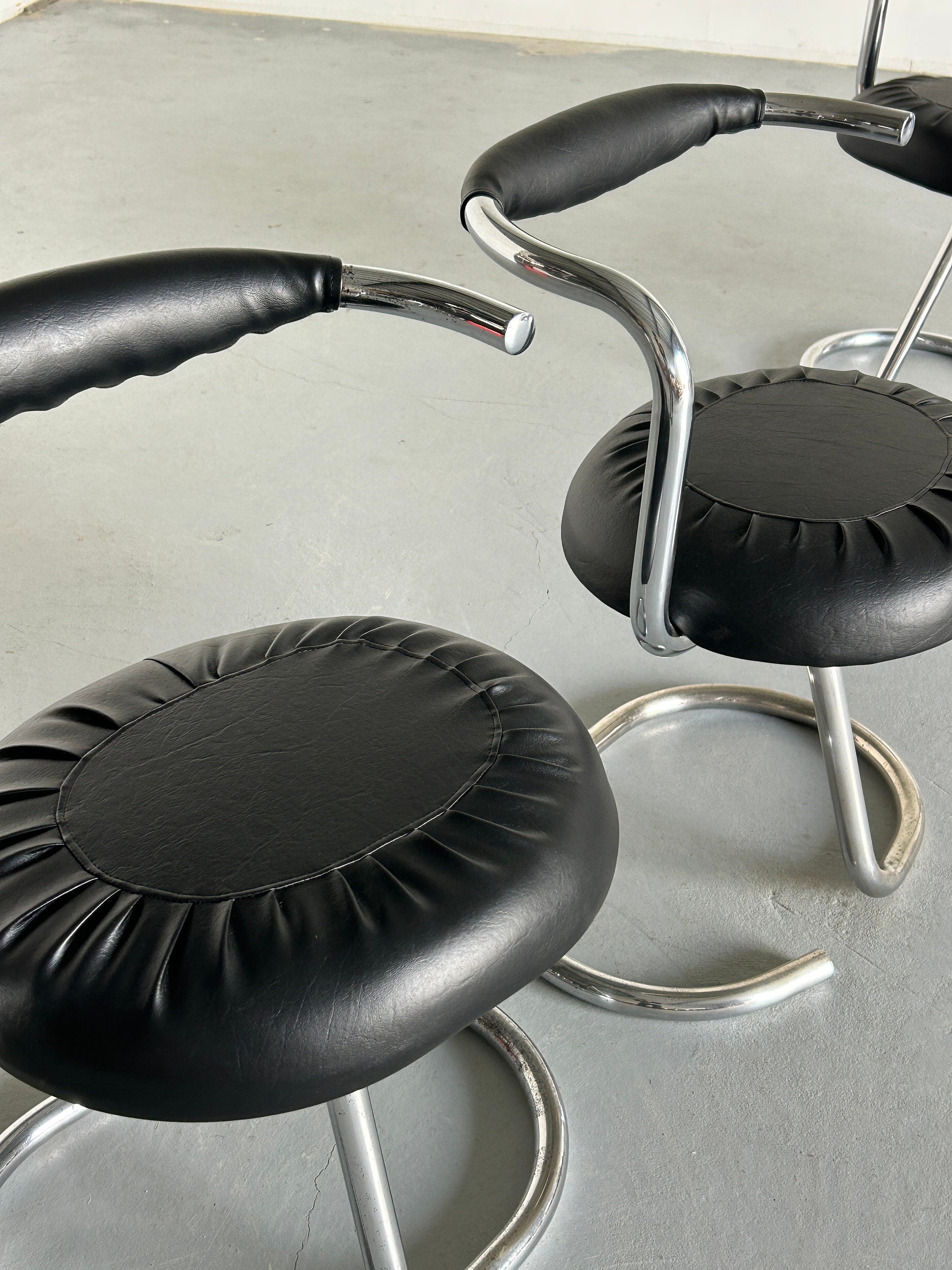 Cobra Chairs by Giotto Stoppino, 1970s Italy
