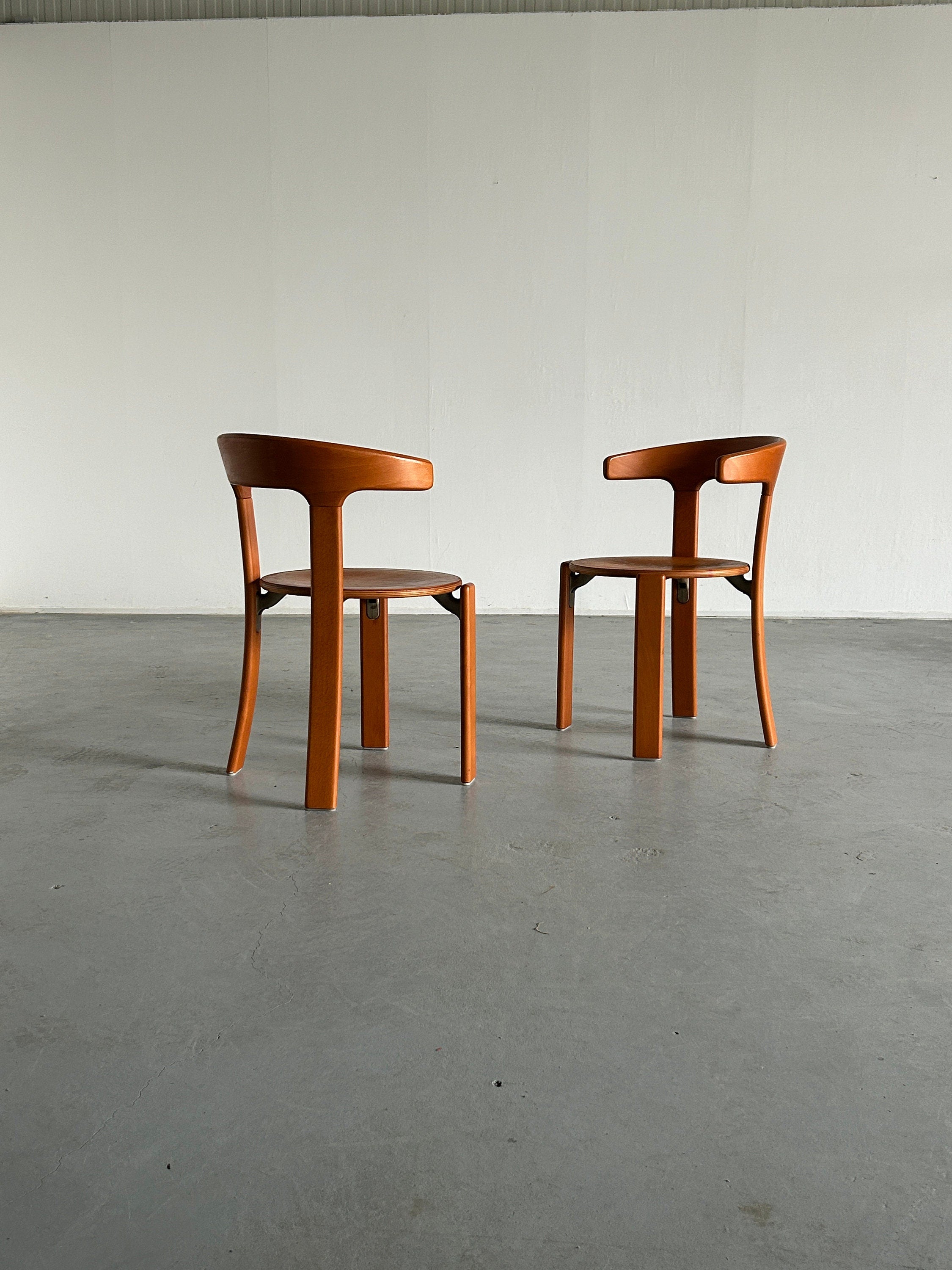 Pair of Bruno Rey Mid Century Stackable Chairs for Kusch & Co, 1990s Germany