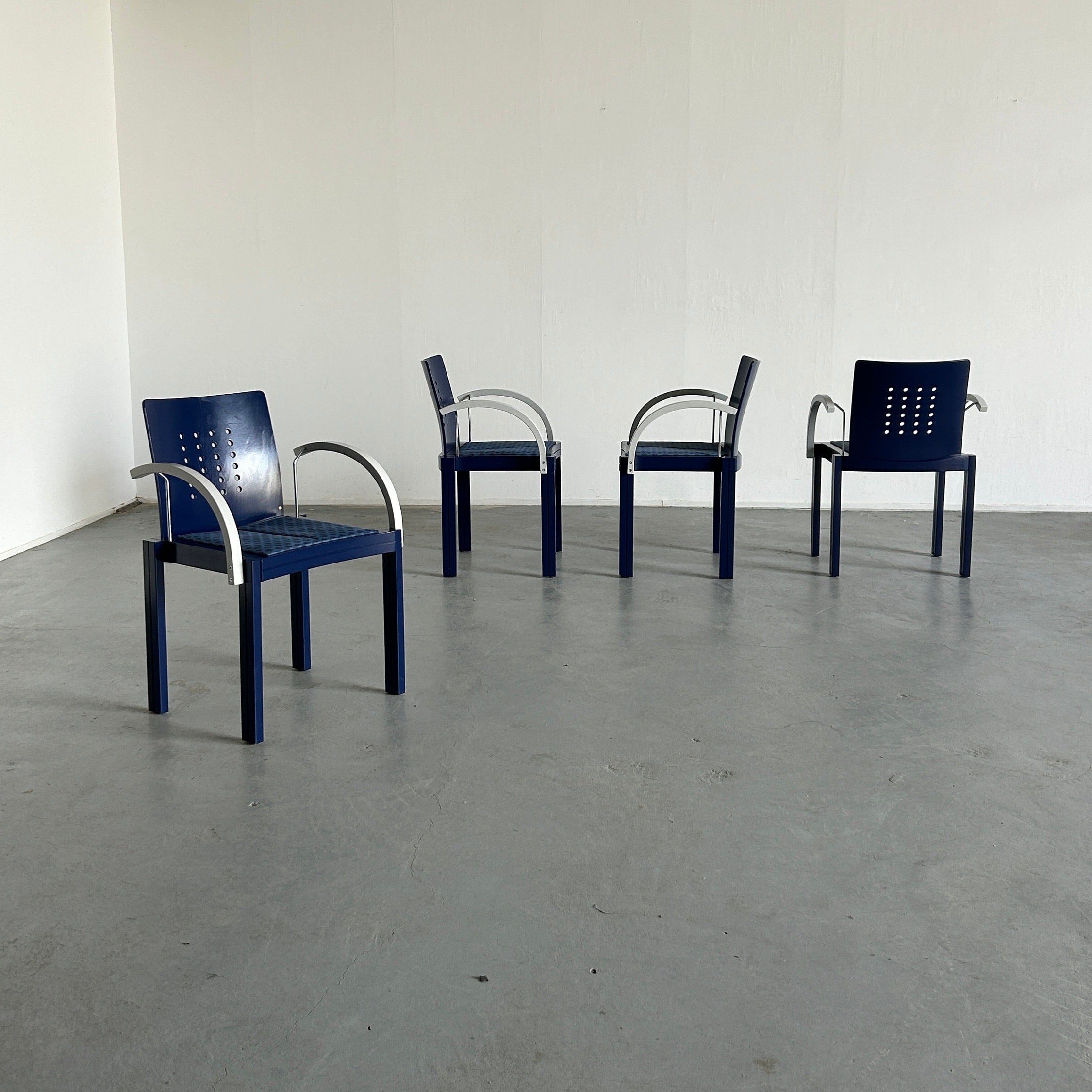 Memphis Thonet Vienna Dining Chairs, 1990s Austria