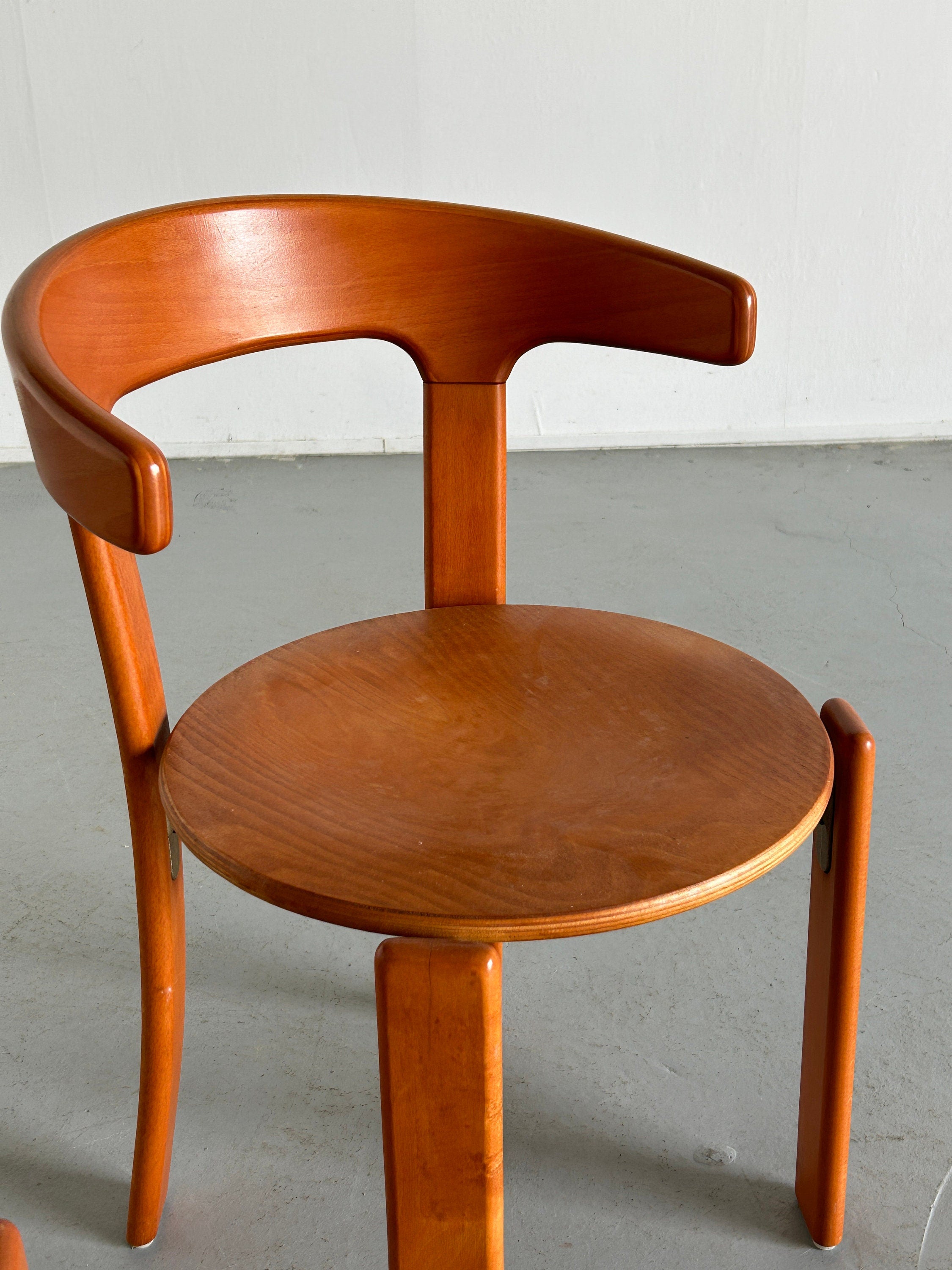 Pair of Bruno Rey Mid Century Stackable Chairs for Kusch & Co, 1990s Germany