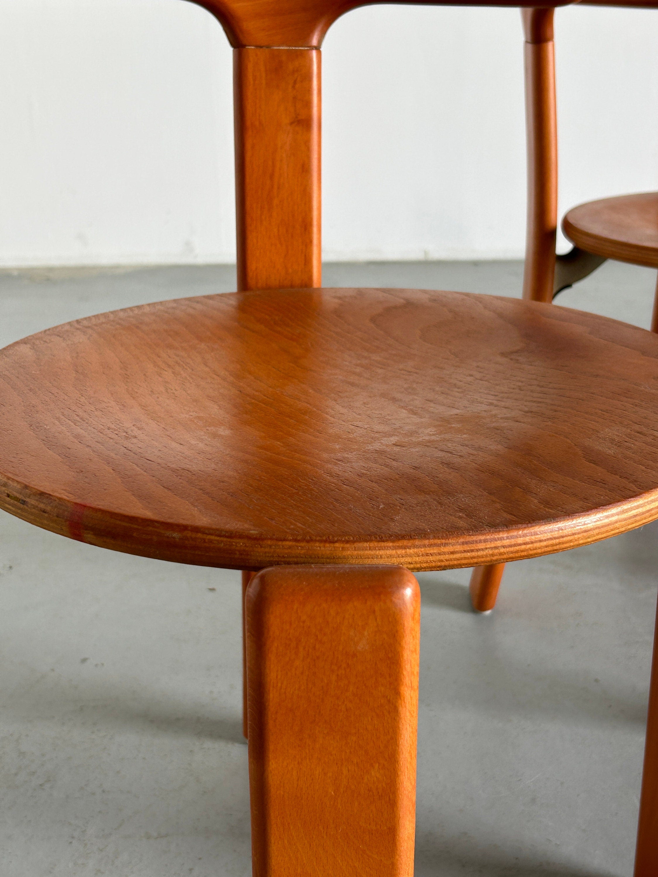 Pair of Bruno Rey Mid Century Stackable Chairs for Kusch & Co, 1990s Germany