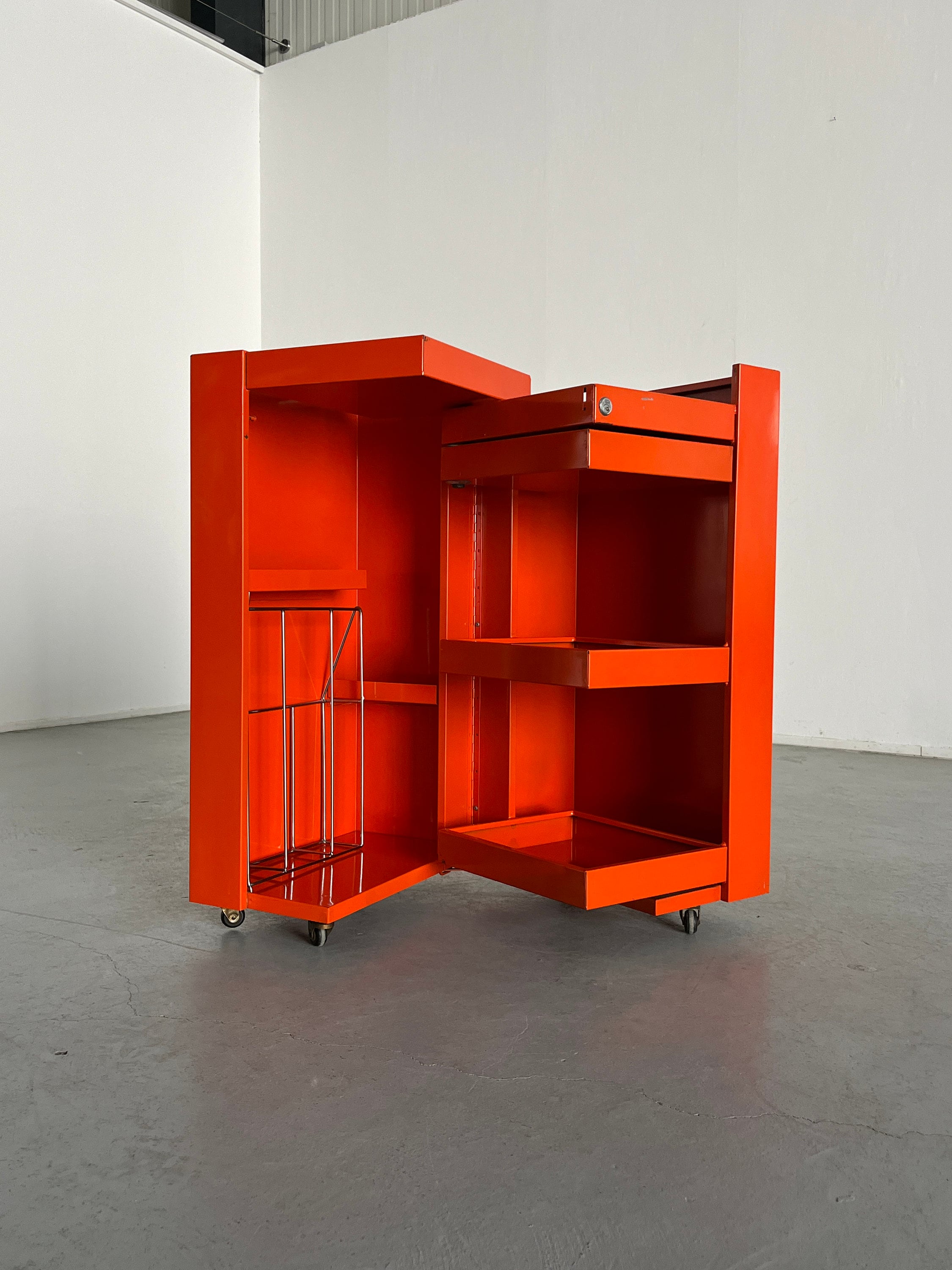Mid-Century Modern Office Trolley, 1970s.