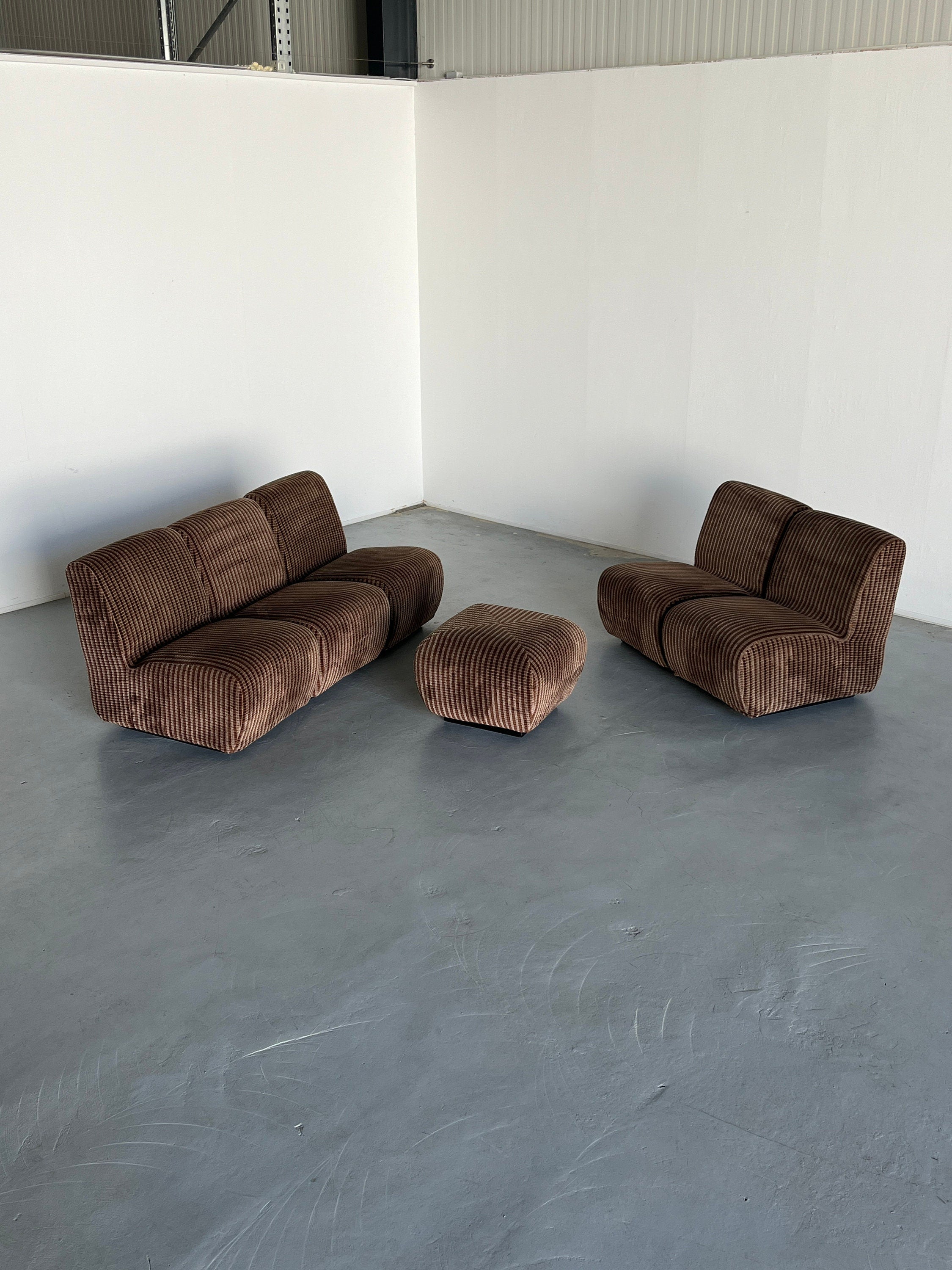 Italian Modular Sofa, 1970s Space Age Set of 6