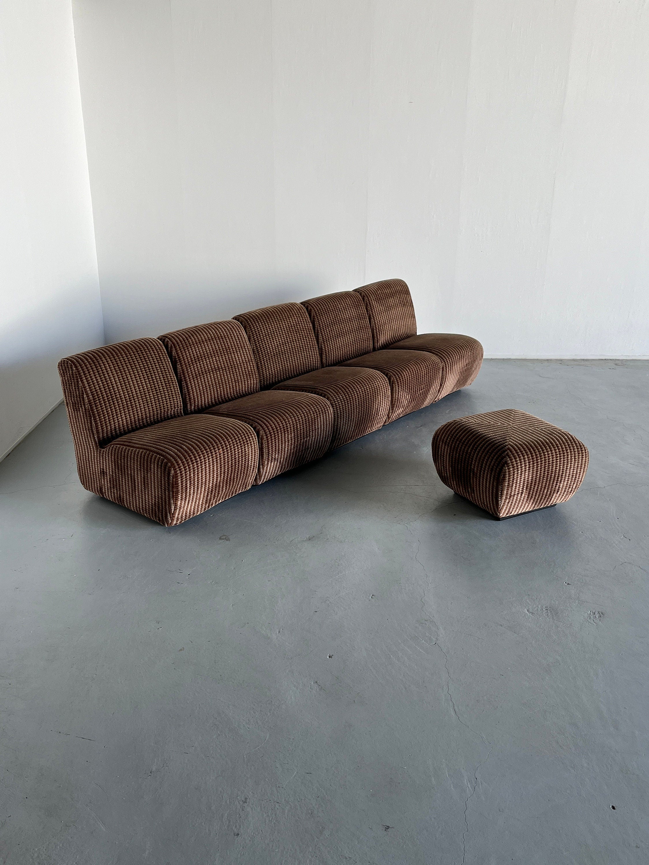 Italian Modular Sofa, 1970s Space Age Set of 6